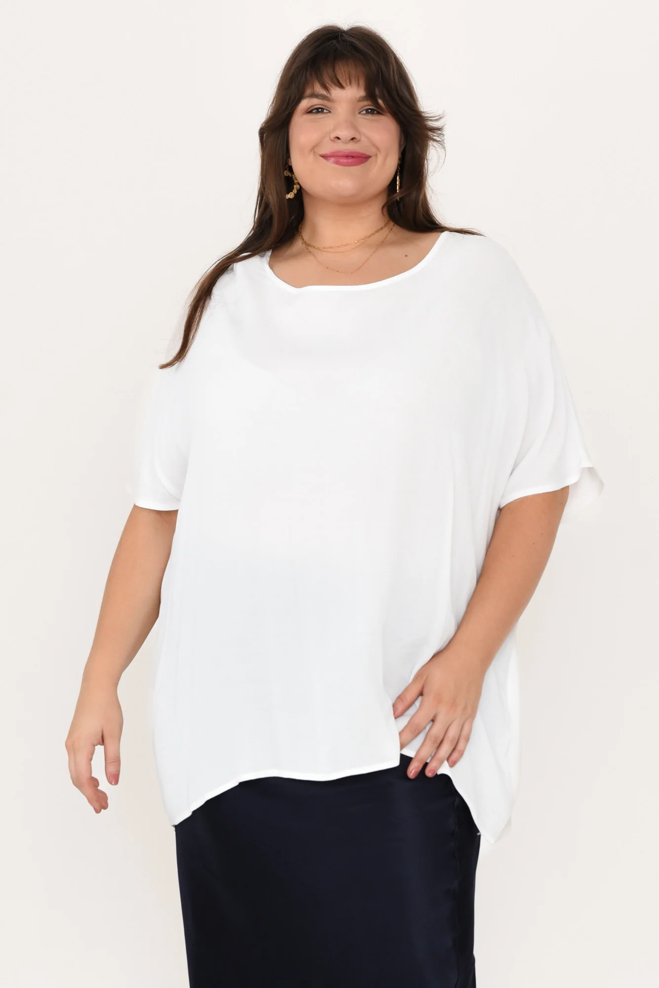 Mali White Drape Top