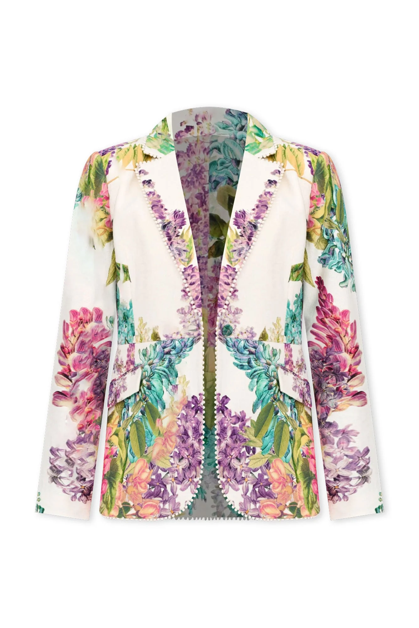 Bahia Wisteria Alba Linen Blend Blazer