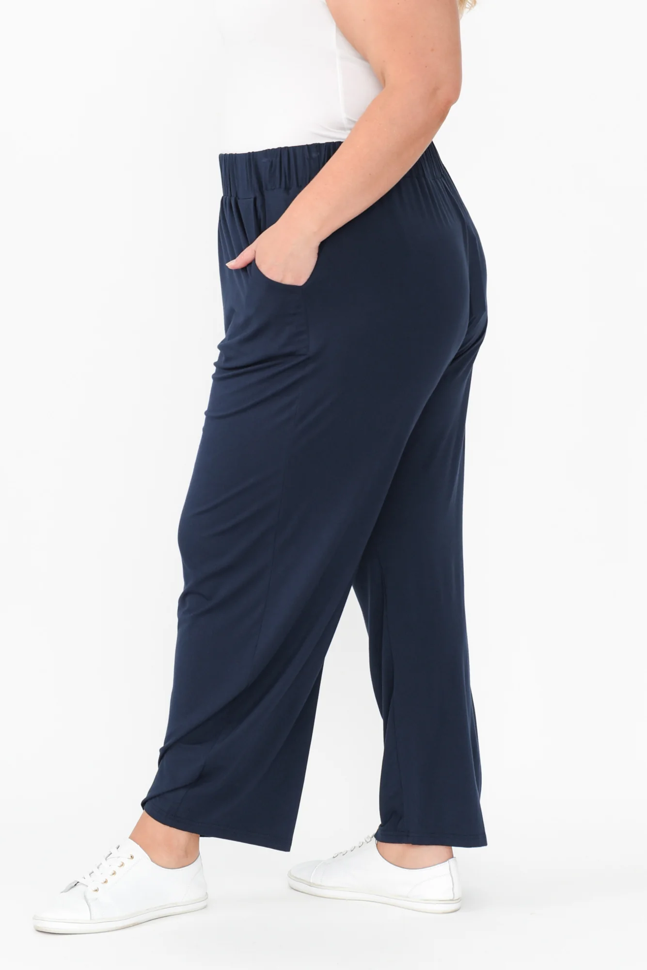 Rosella Navy Bamboo Pants