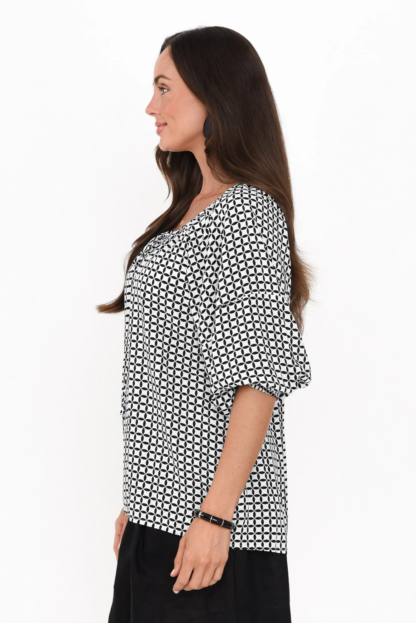 Camilla Black Geo Top