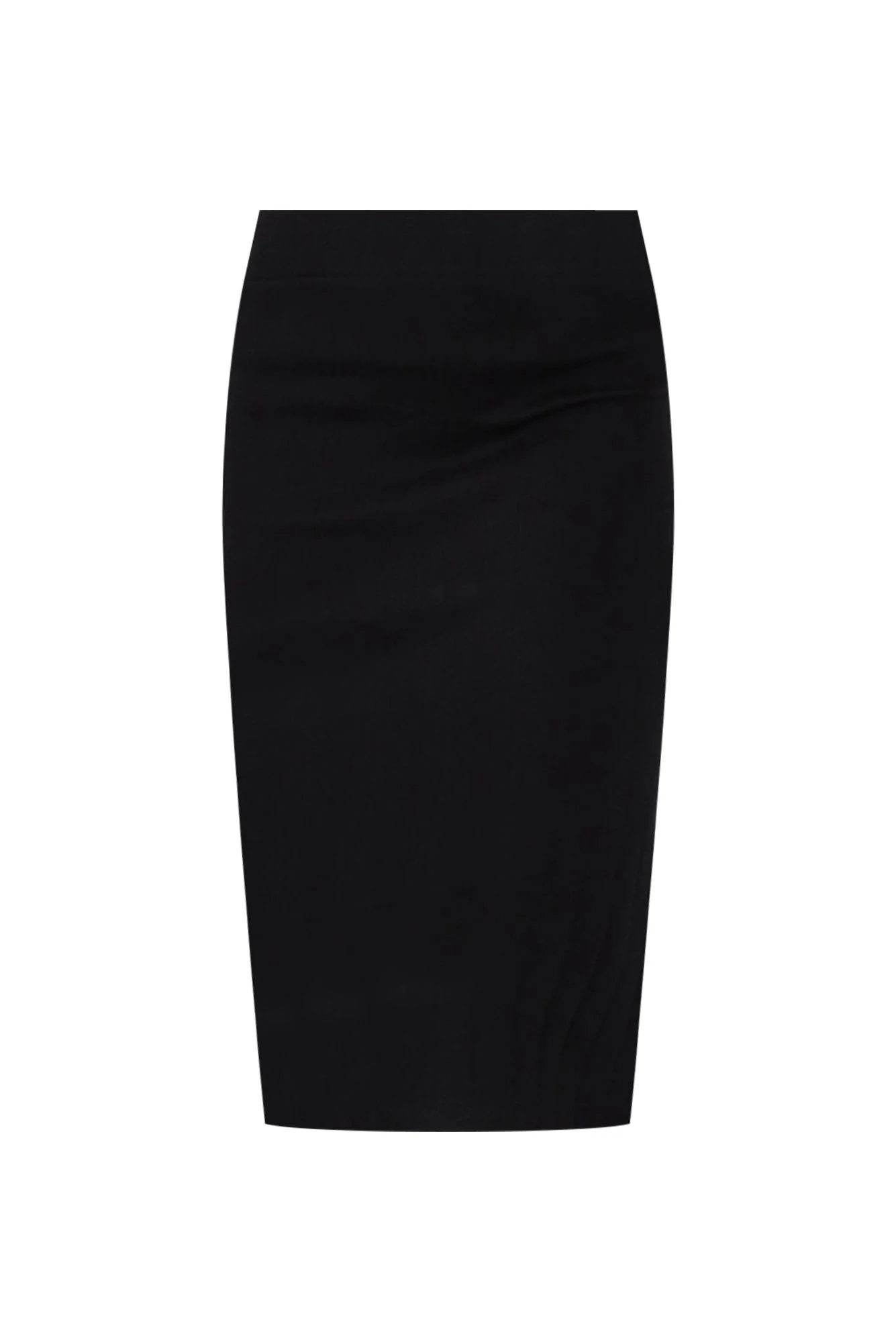 Yuki Black Cotton Blend Ribbed Skirt