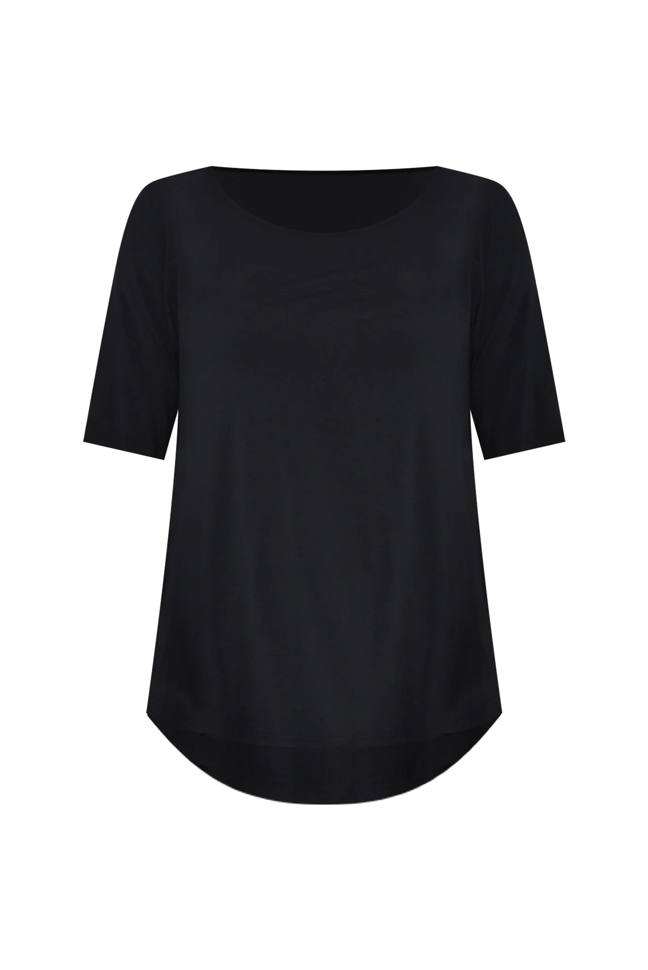 Buttery Black Half Sleeve Tee