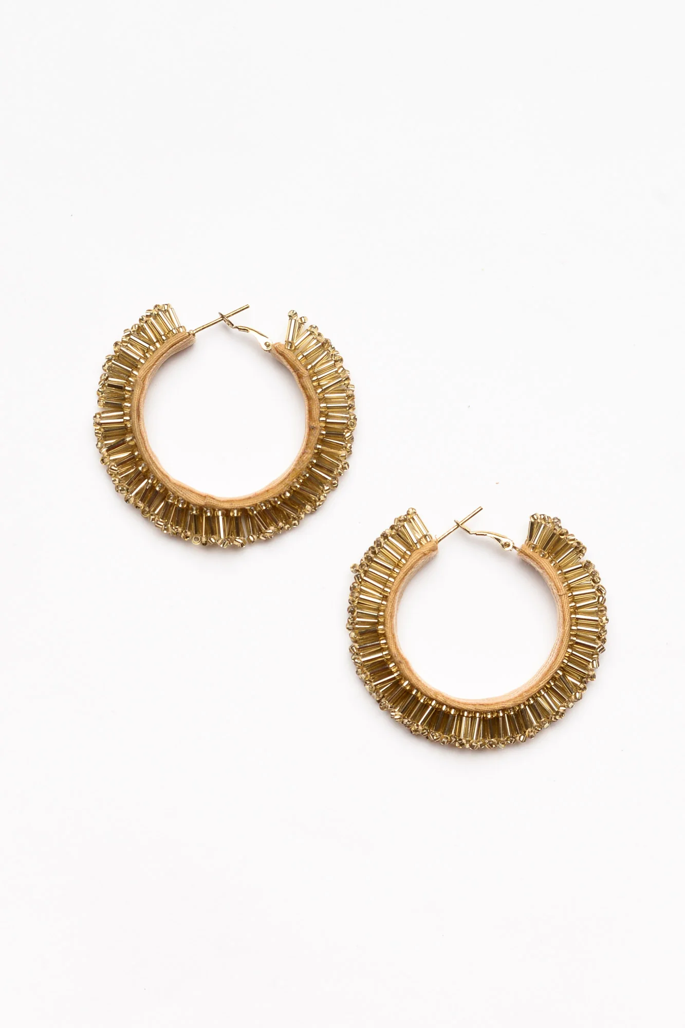 Christina Gold Beaded Hoop Earrings