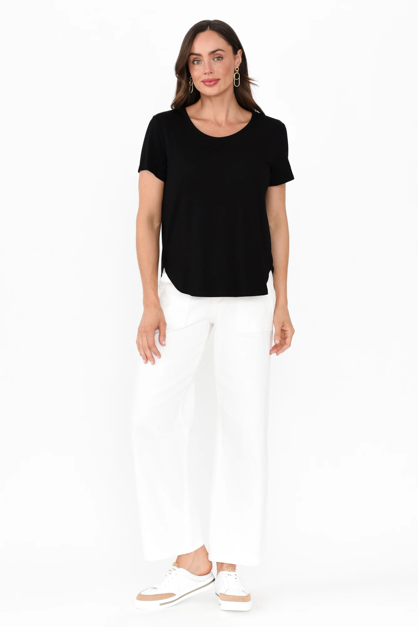 Janis Black Bamboo Tee