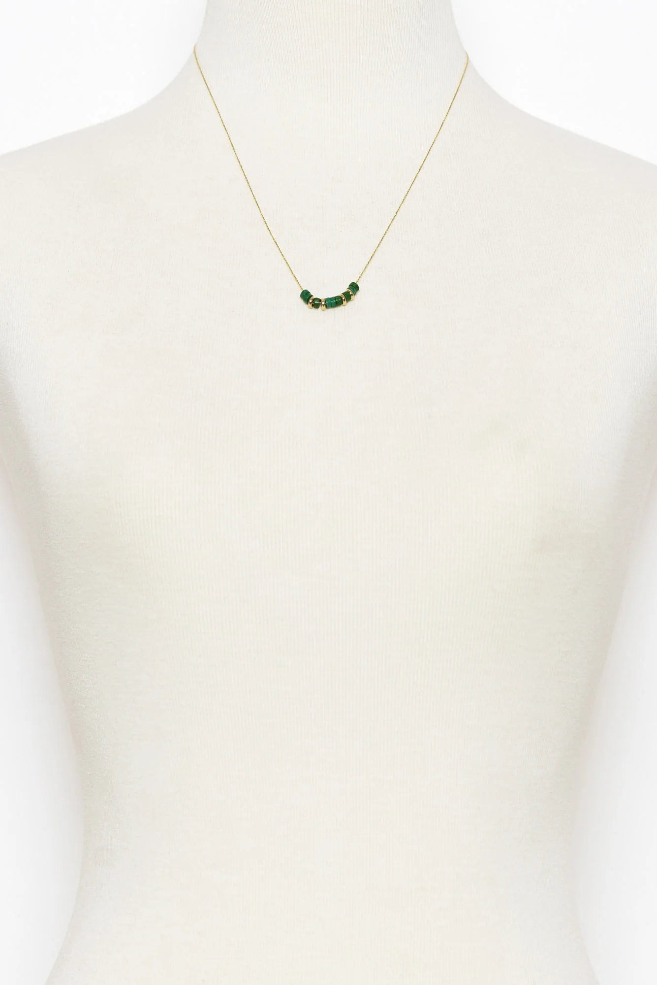 Angelina Green Beaded Necklace