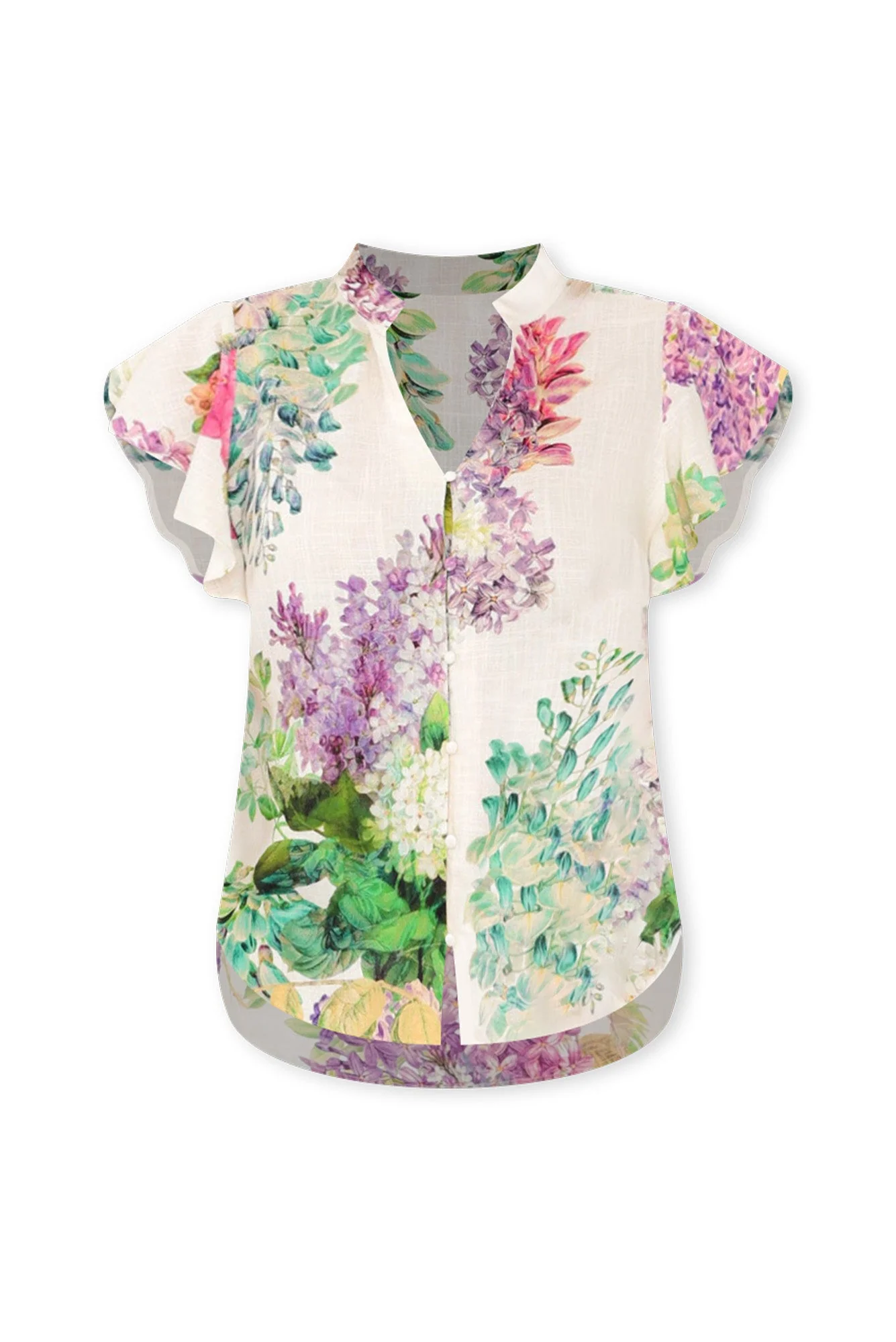 Tierra Wisteria Alba Linen Blend Top