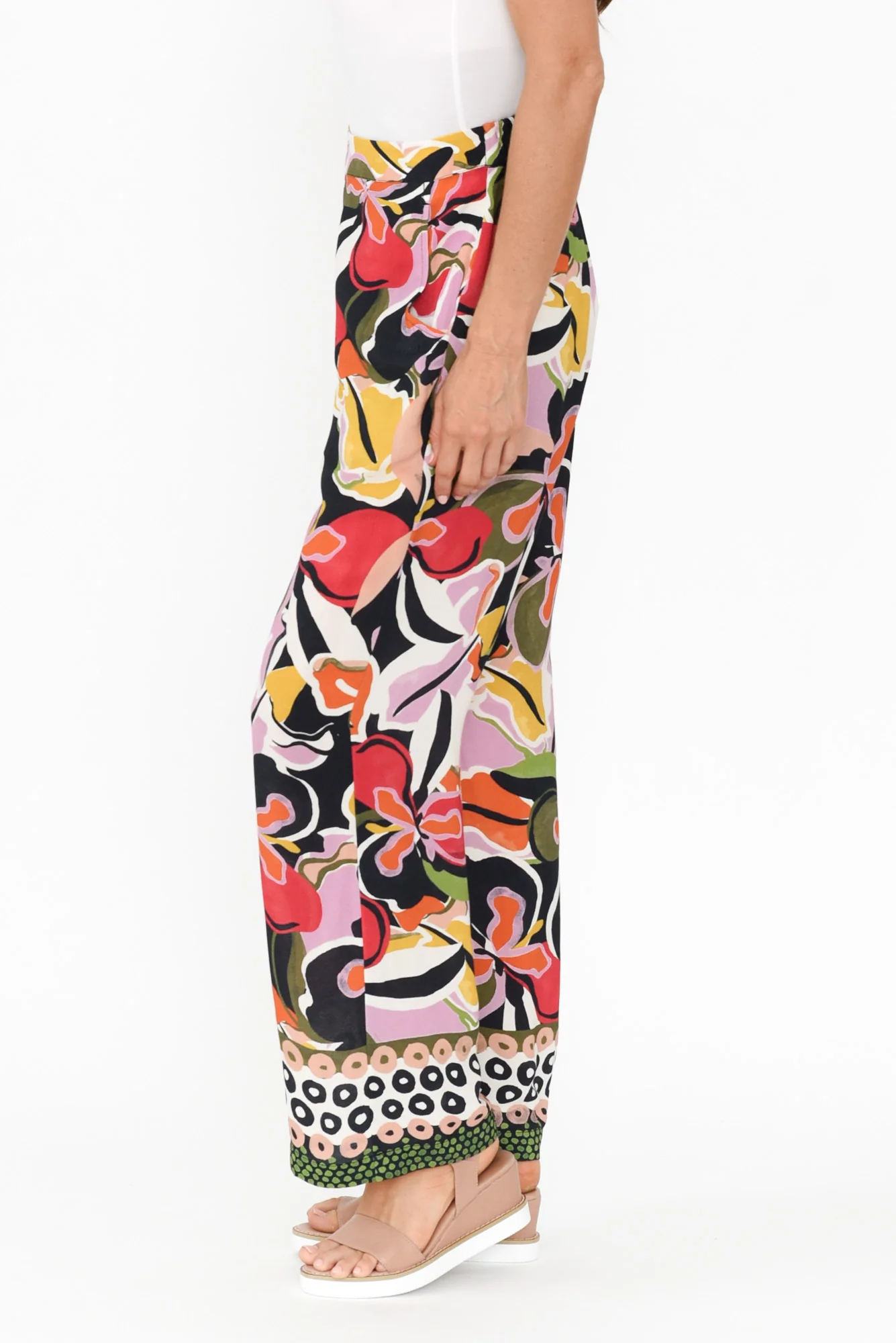 Feature Black Tropical Pant