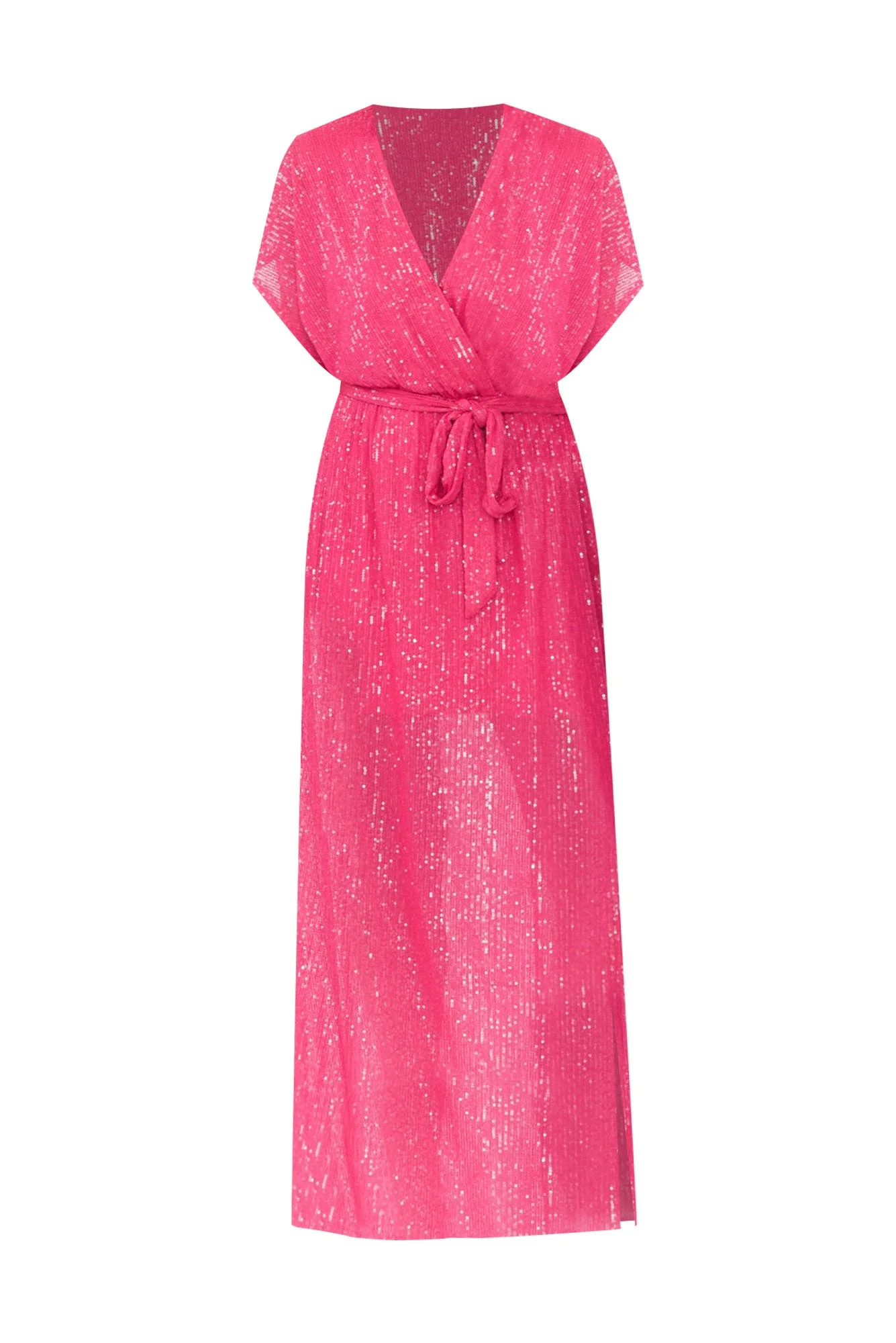 Impression Pink Sequin Tie Dress