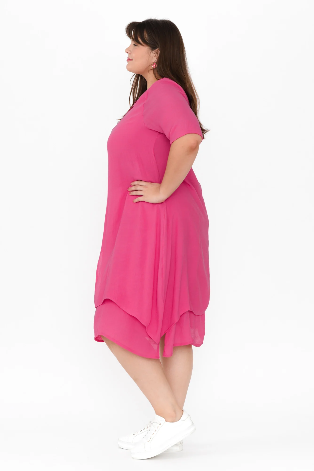 Nala Hot Pink Layers Dress