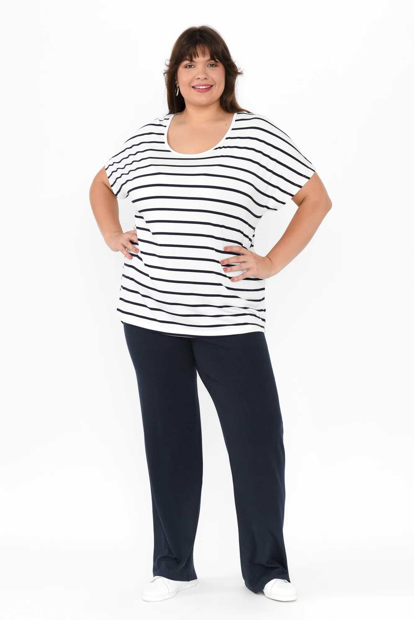 Pamela Dark Navy Bamboo Pants
