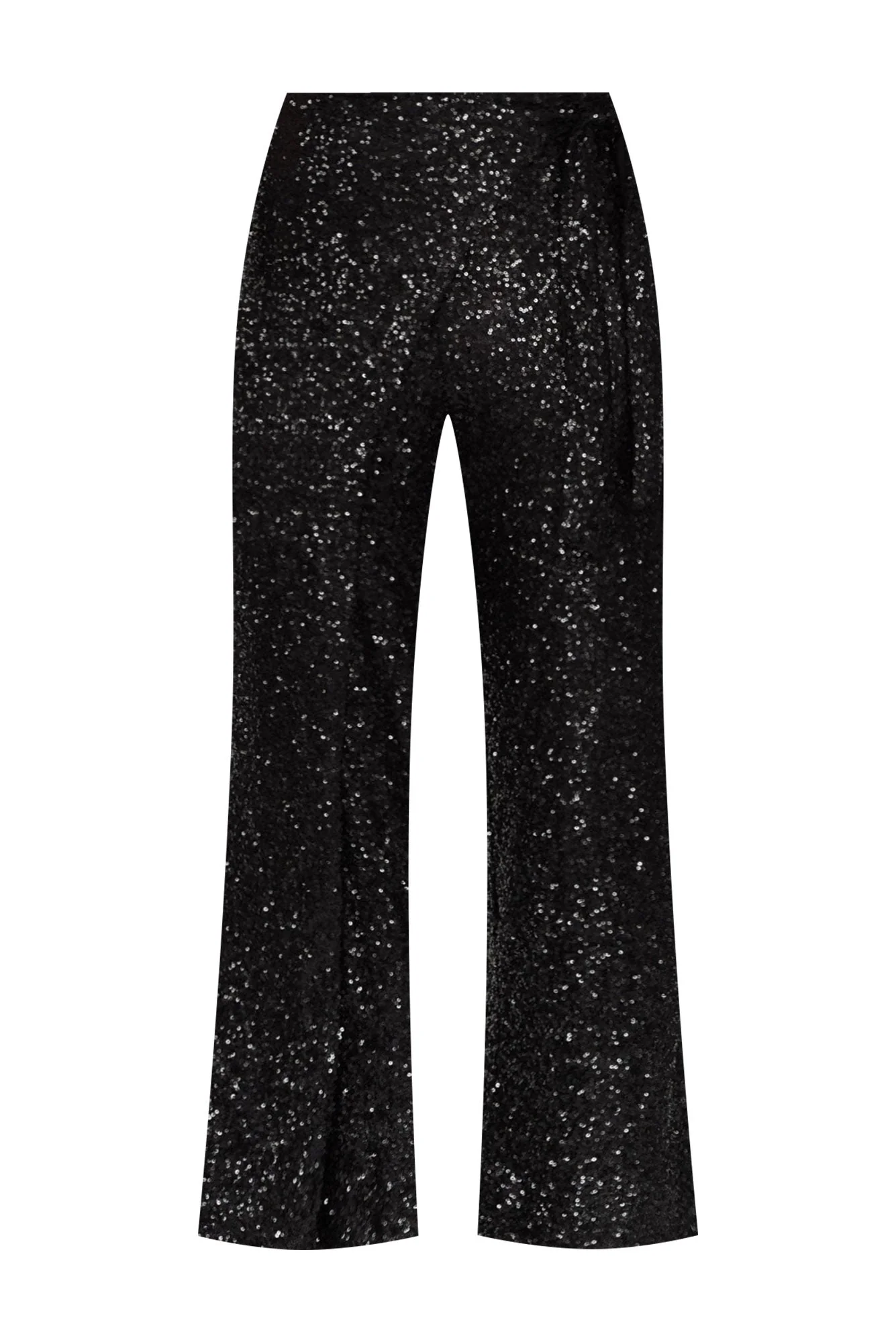 Mae Black Sequin Wrap Pants