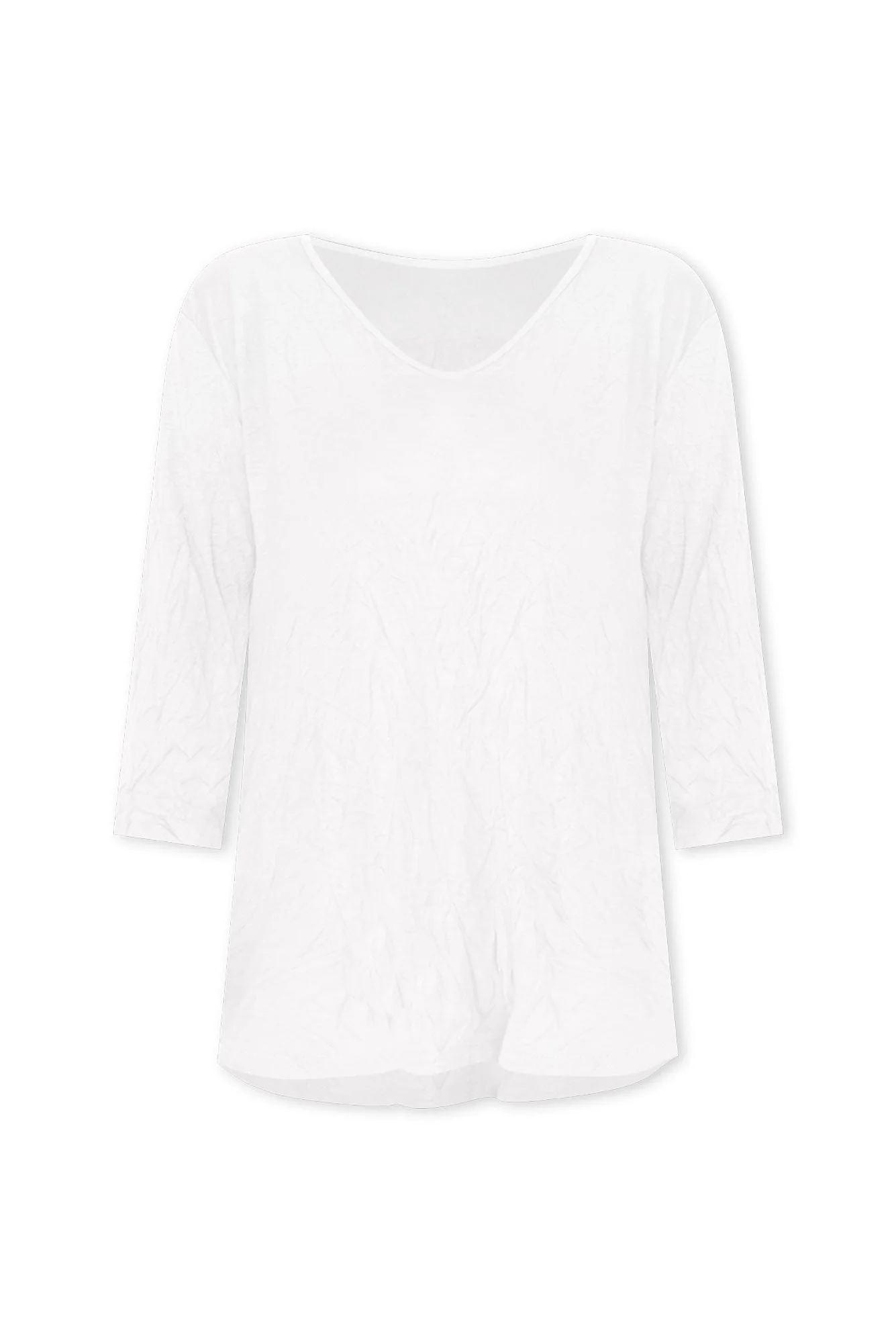 Julita White Crinkle Cotton Top