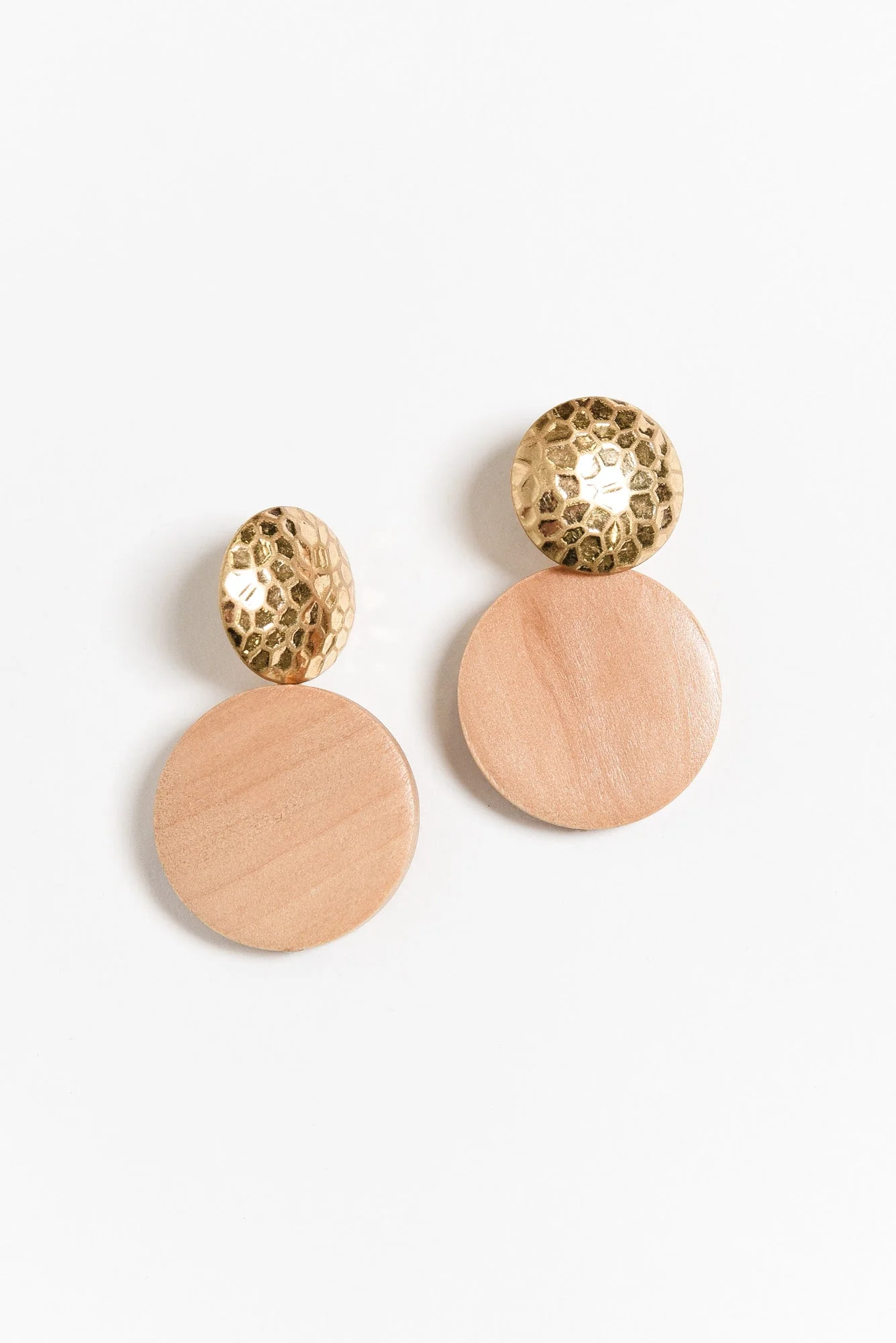 Wendell Wood Circle Earrings