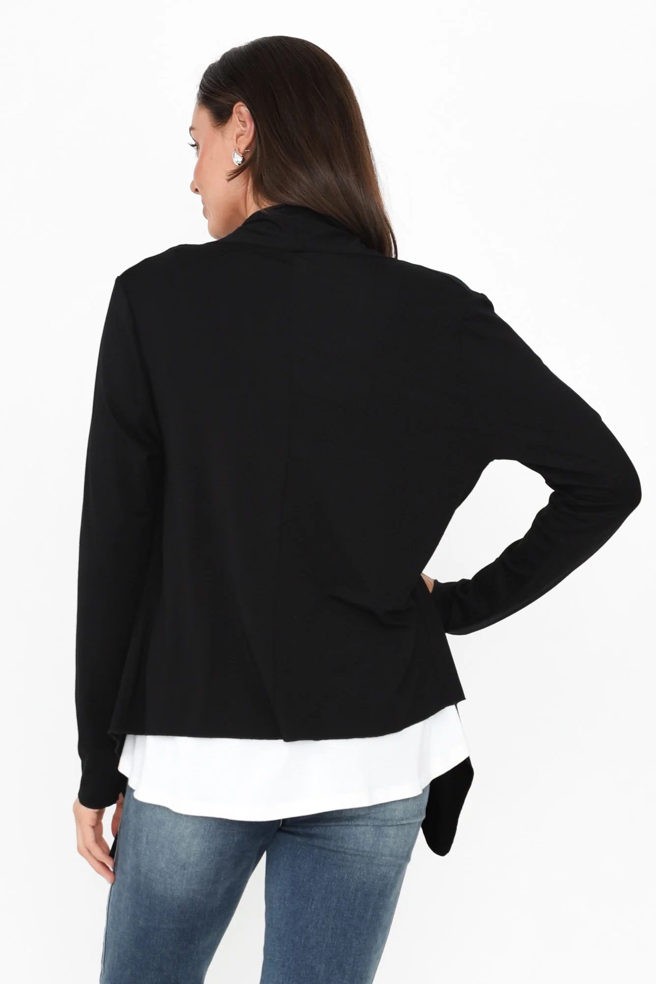 Joni Black Bamboo Cardigan