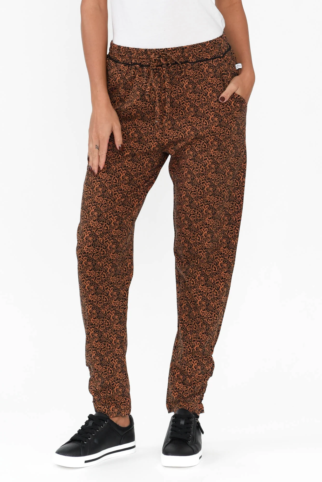 Jordan Rust Abstract Drawstring Pants
