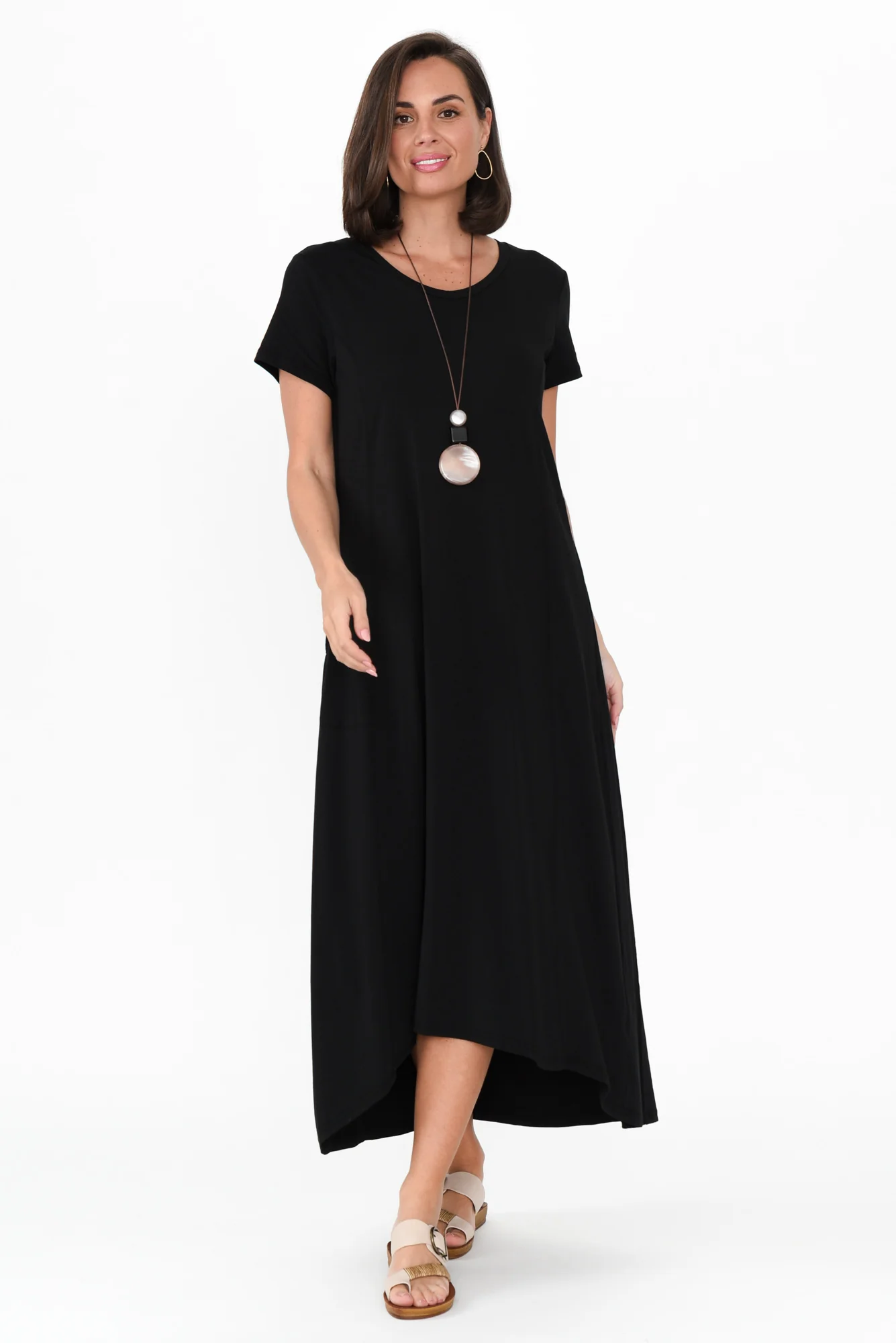 Patrick Black Cotton Pocket Dress