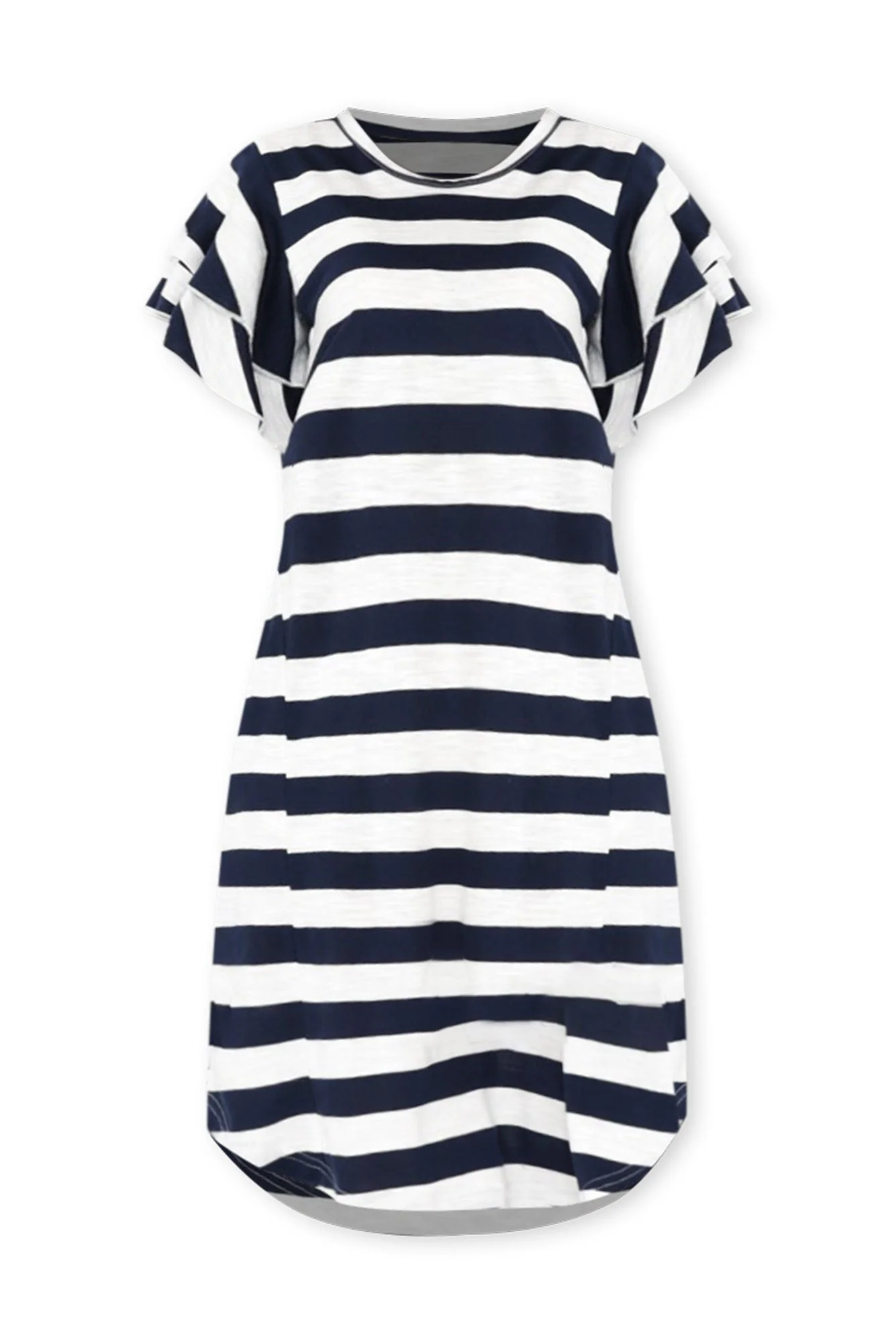 Sydney Blue Stripe Cotton Tee Dress