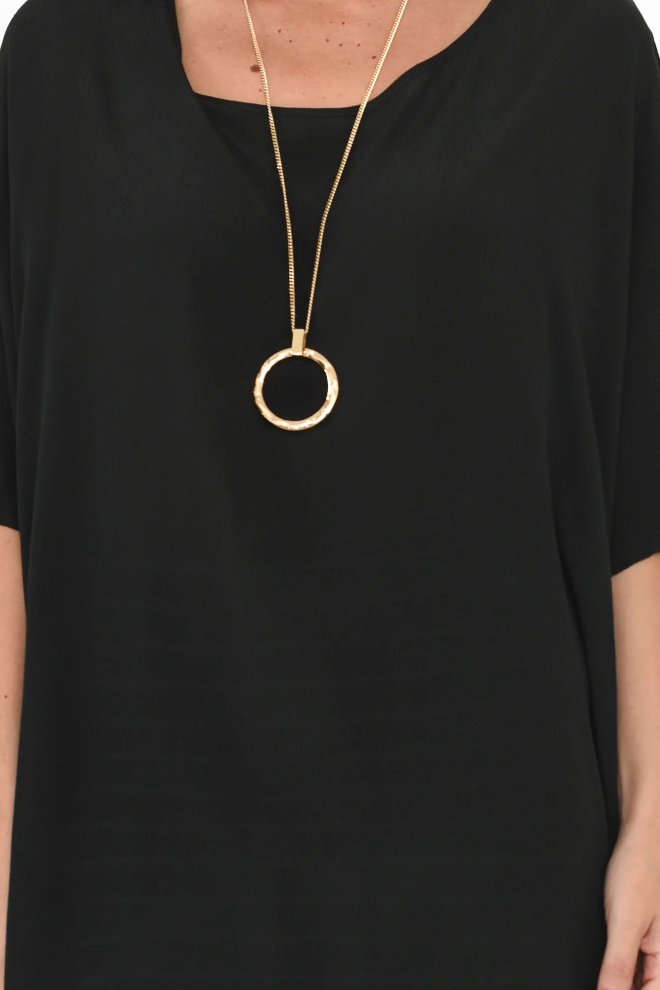 Mali Black Drape Top