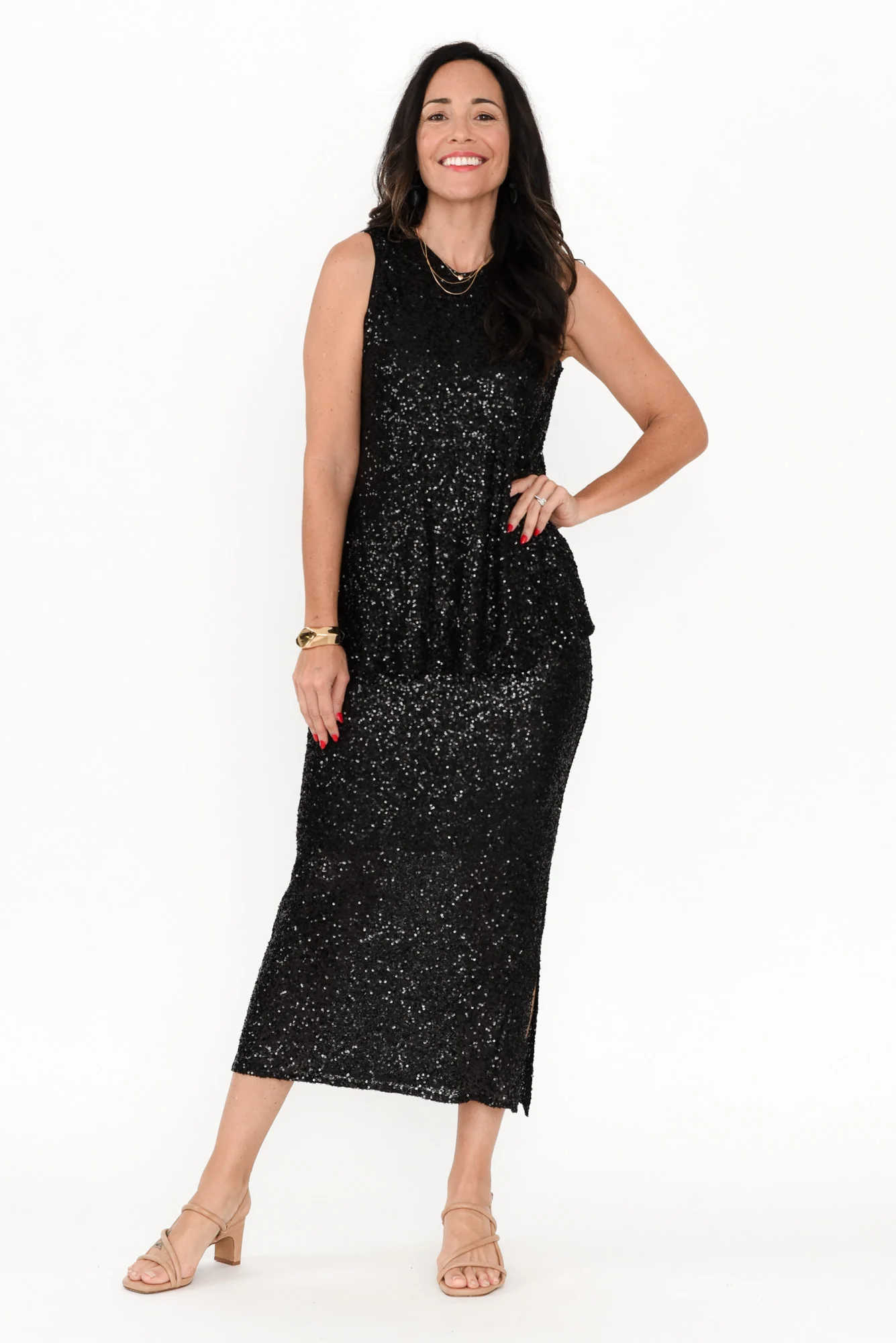 Dazzle Black Sequin Skirt