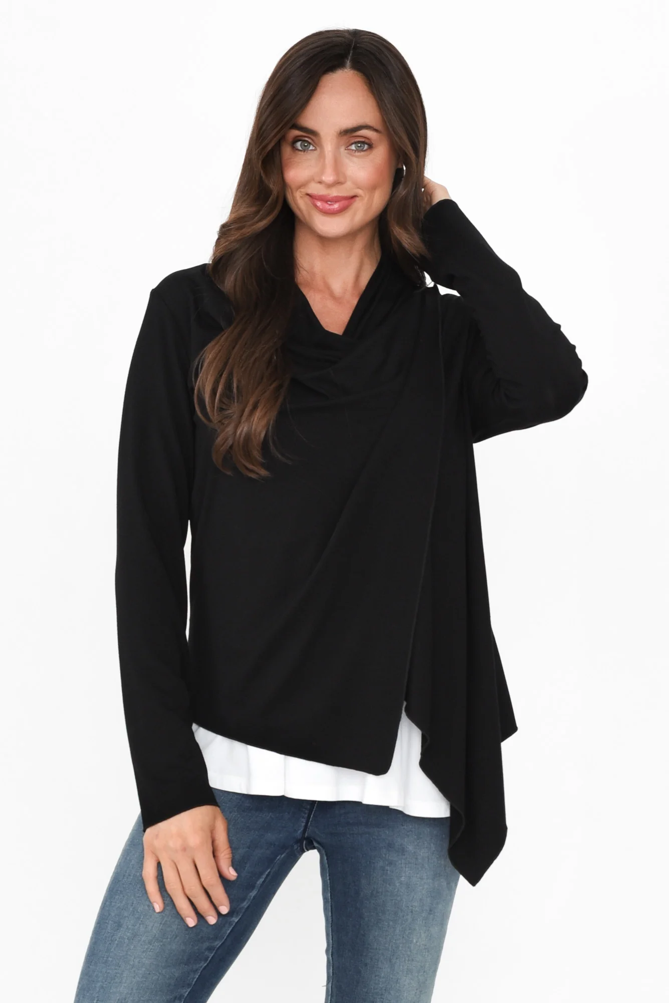 Joni Black Bamboo Cardigan