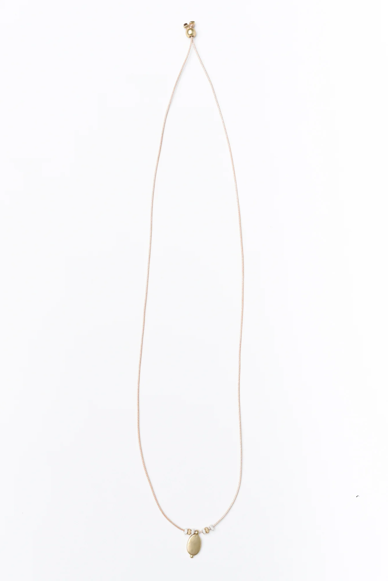 Allura Gold Oval Pendant Necklace