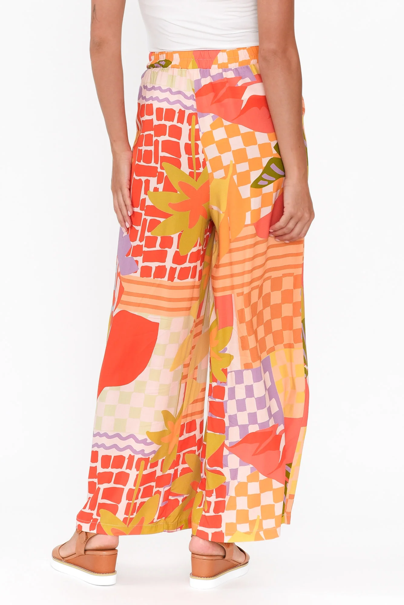 Cath Red Geo Pocket Pants