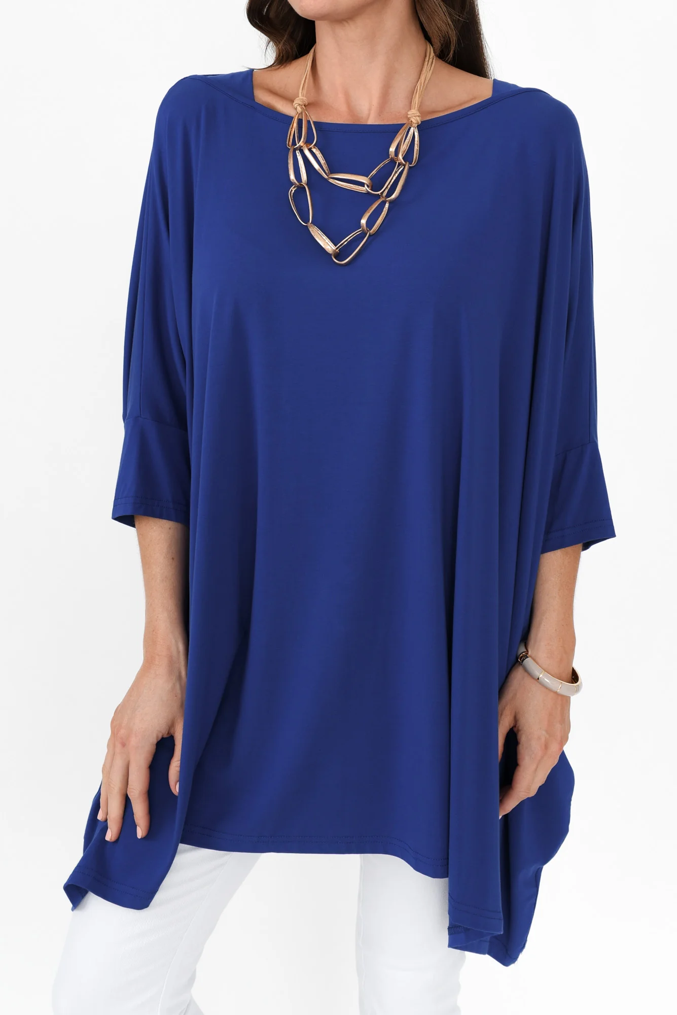 Kelsier Blue Bamboo Batwing Top