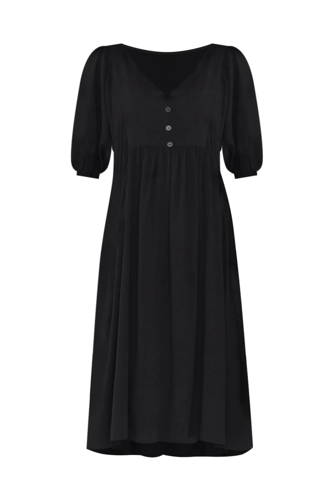Pansy Black Pocket Dress