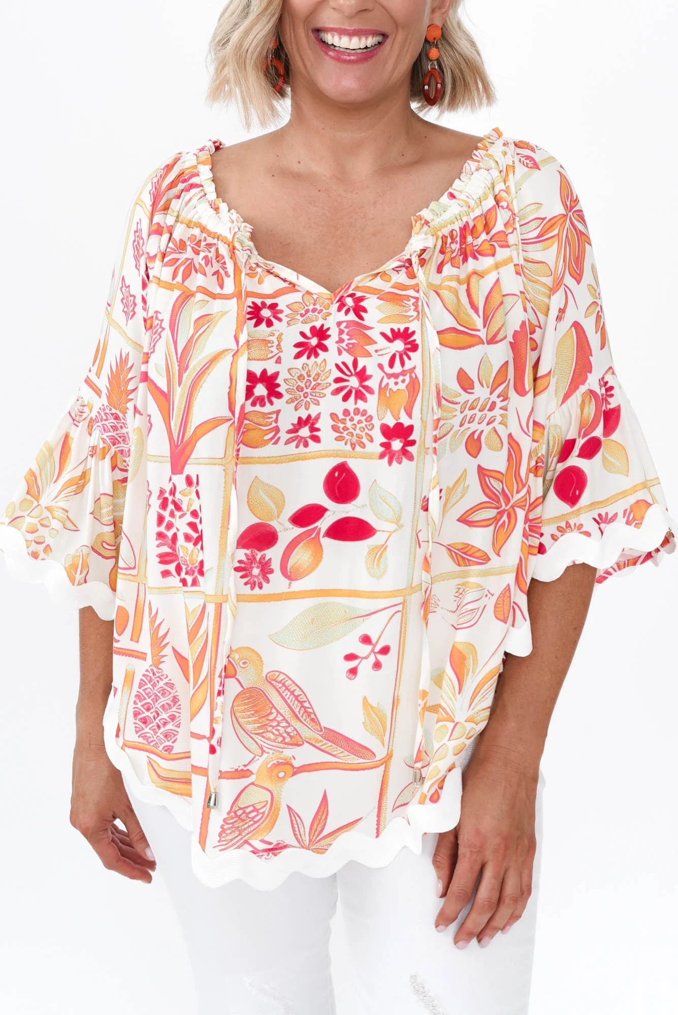 Bianco White Leaf Trim Top