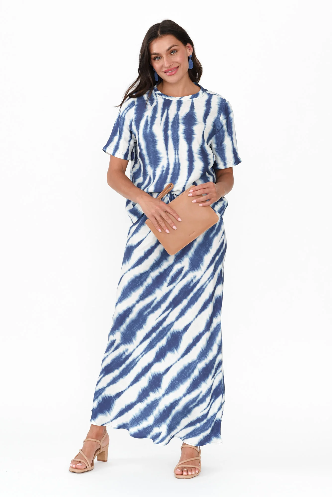 Arden Blue Tie Dye Cupro Top