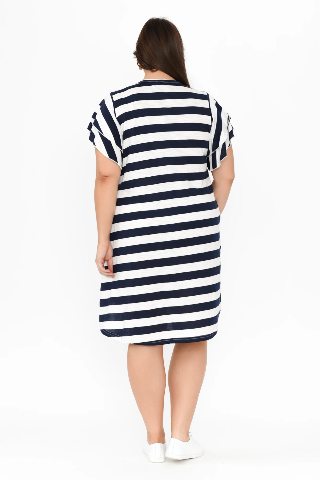 Sydney Blue Stripe Cotton Tee Dress