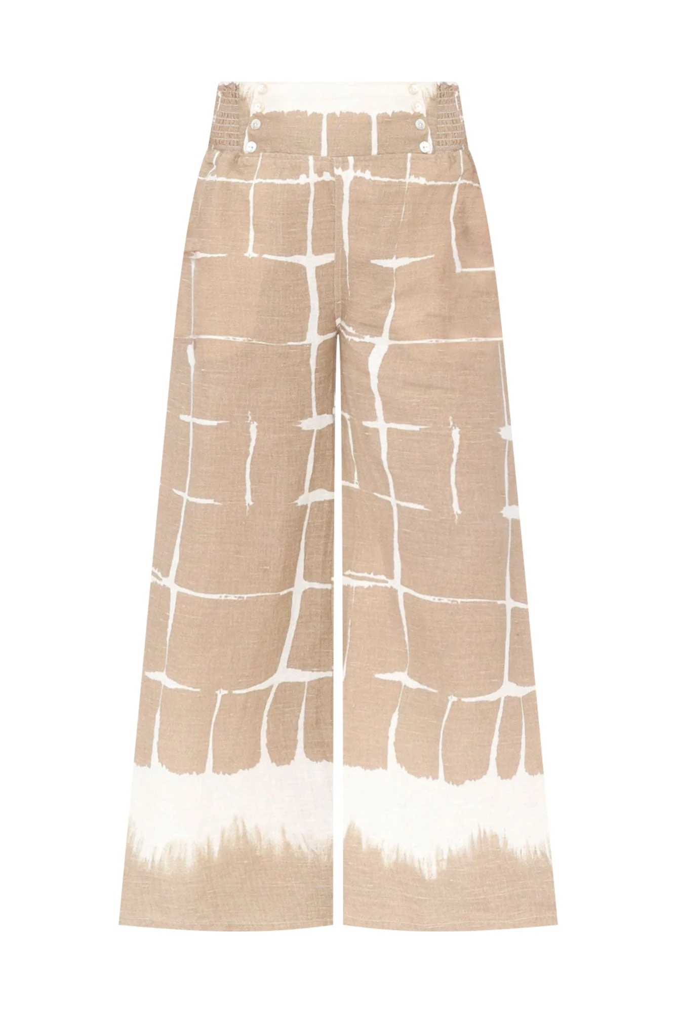 Rayne Mocha Abstract Linen Pants