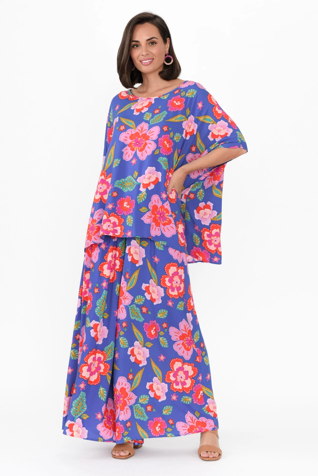 Neomi Blue Garden Wide Leg Pants