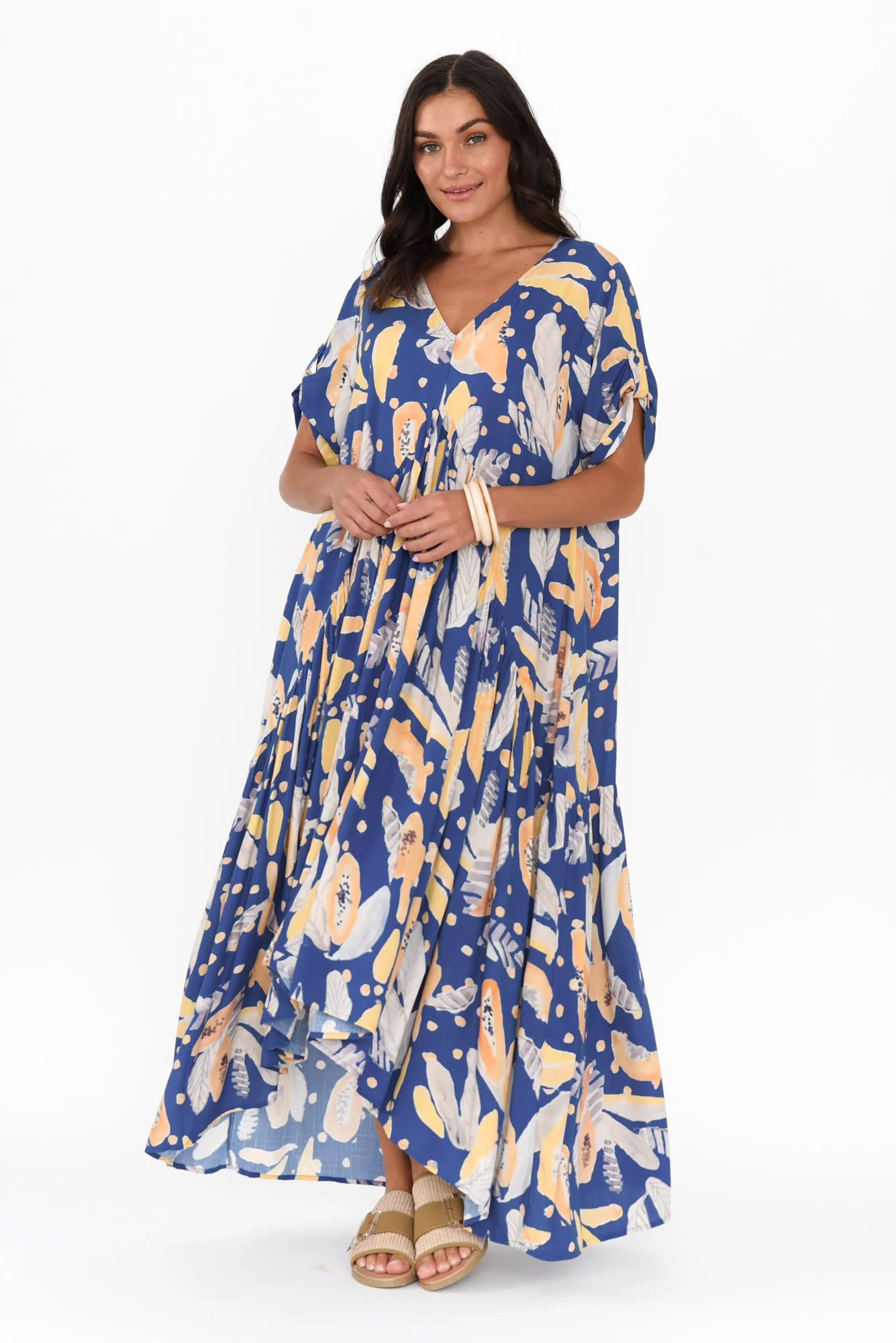 Blue Fruity Peak Maxi Dress