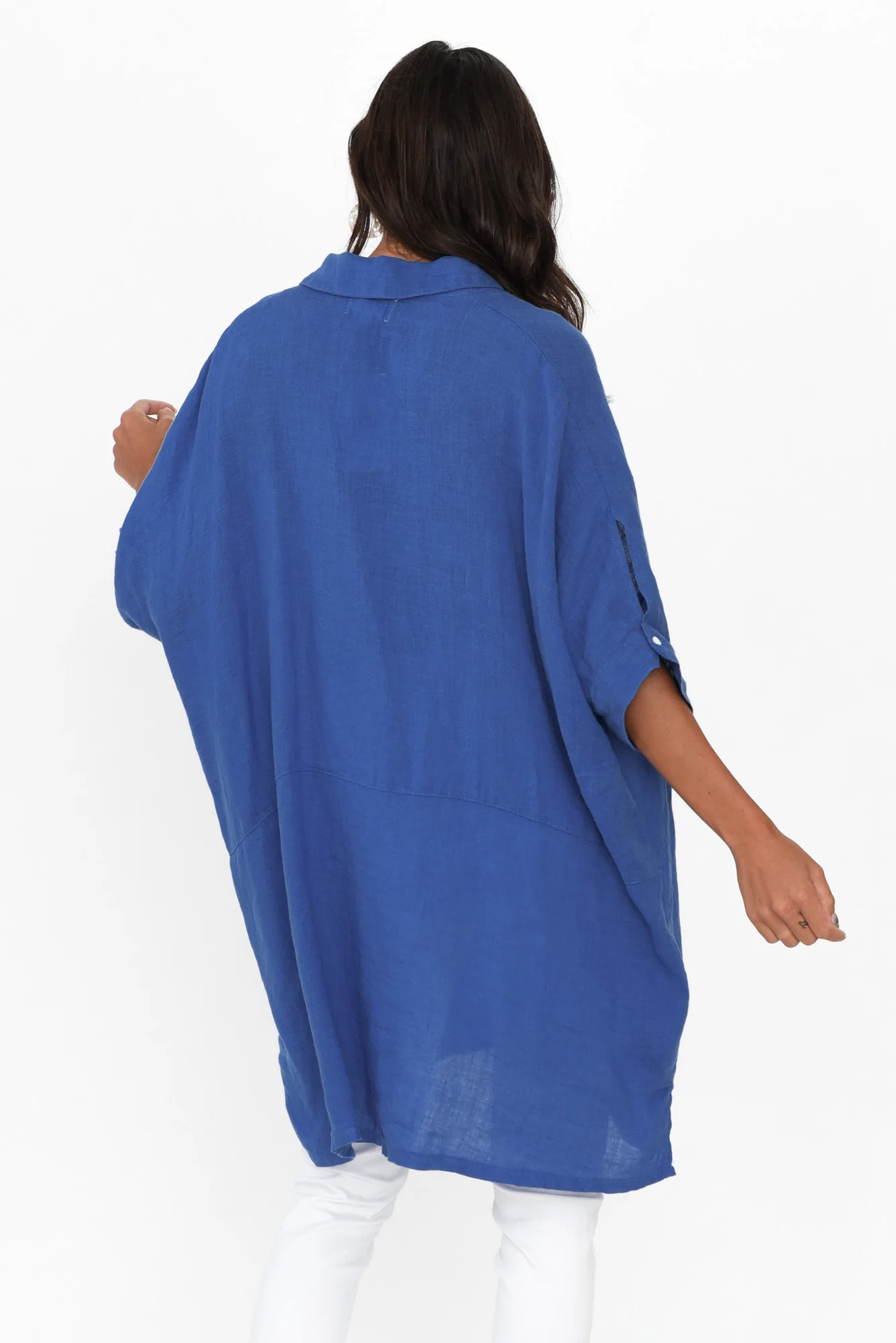 McKenna Ocean Linen Button Tunic