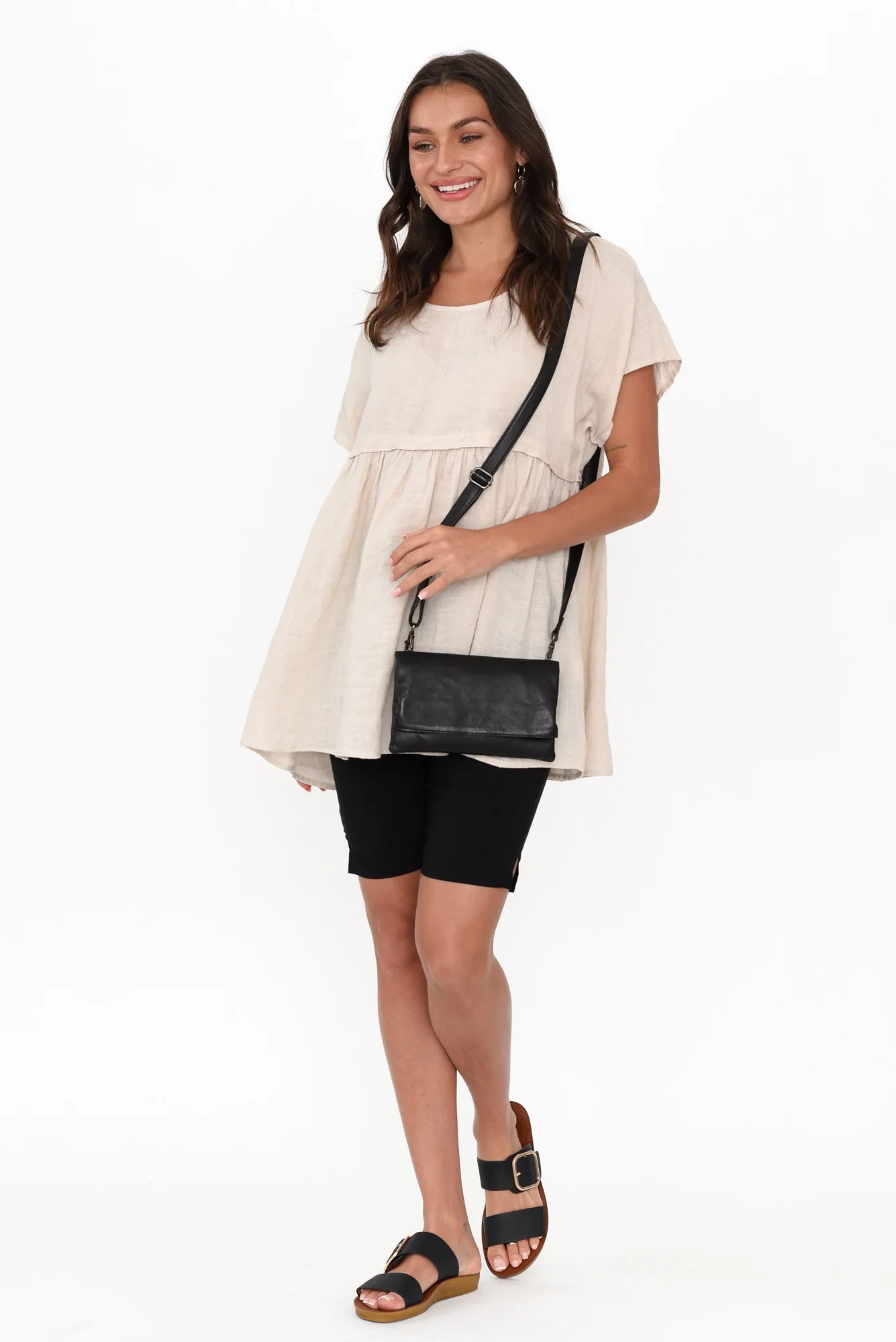 Marlo Black Side Split Shorts