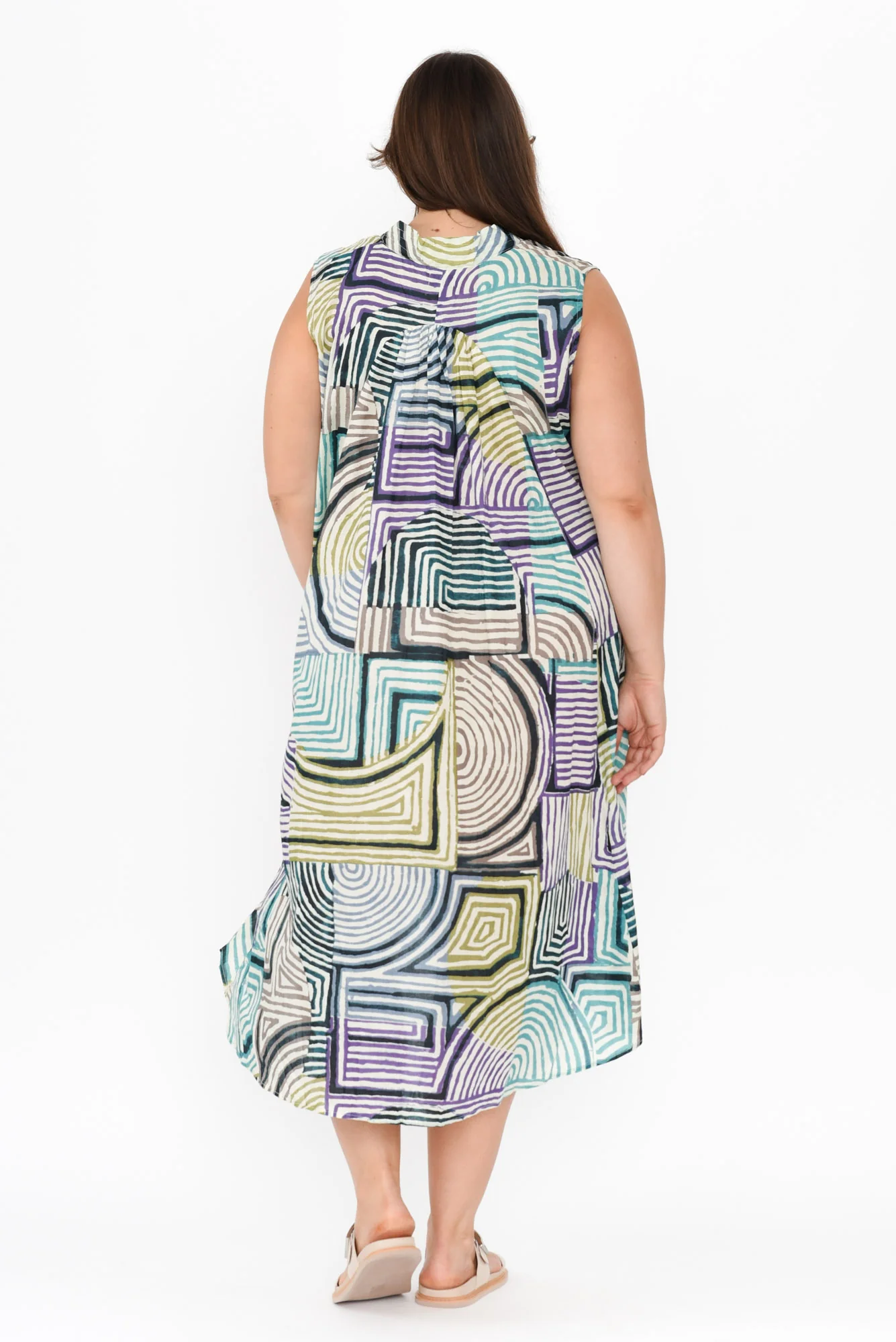 Claudia Green Ripple Cotton Dress