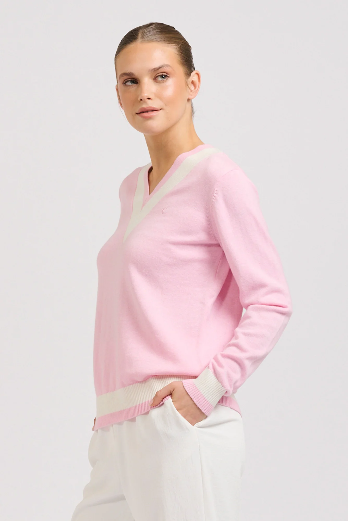 Berkshire Pink Cotton Cashmere Sweater