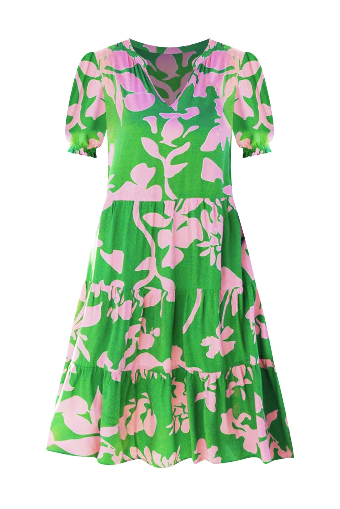 Euphoria Green Floral Dress