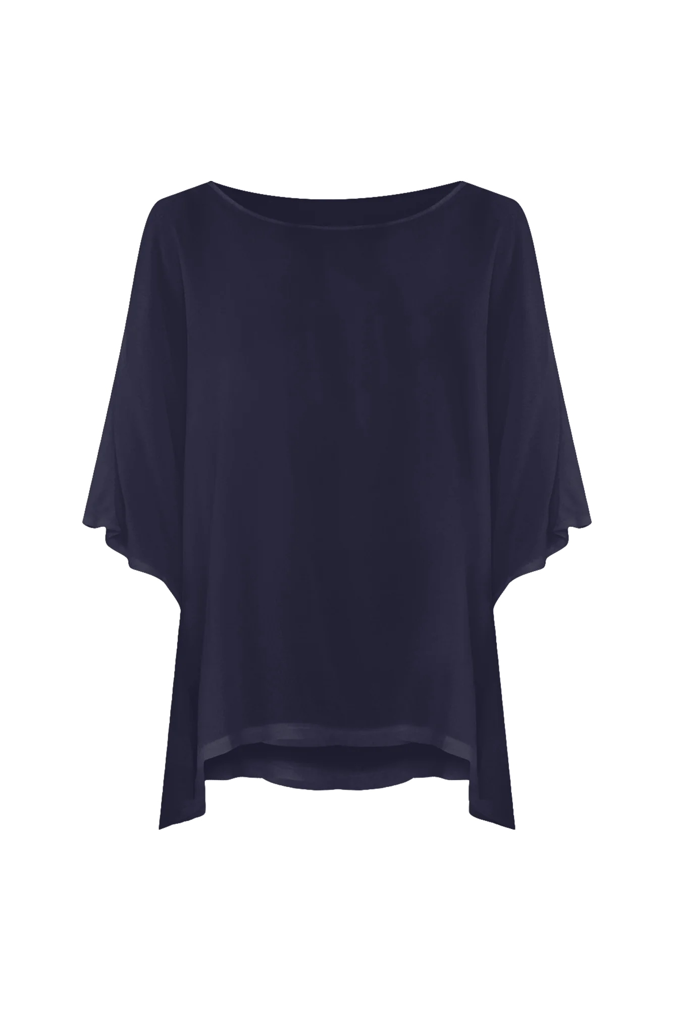 Mali Navy Drape Top