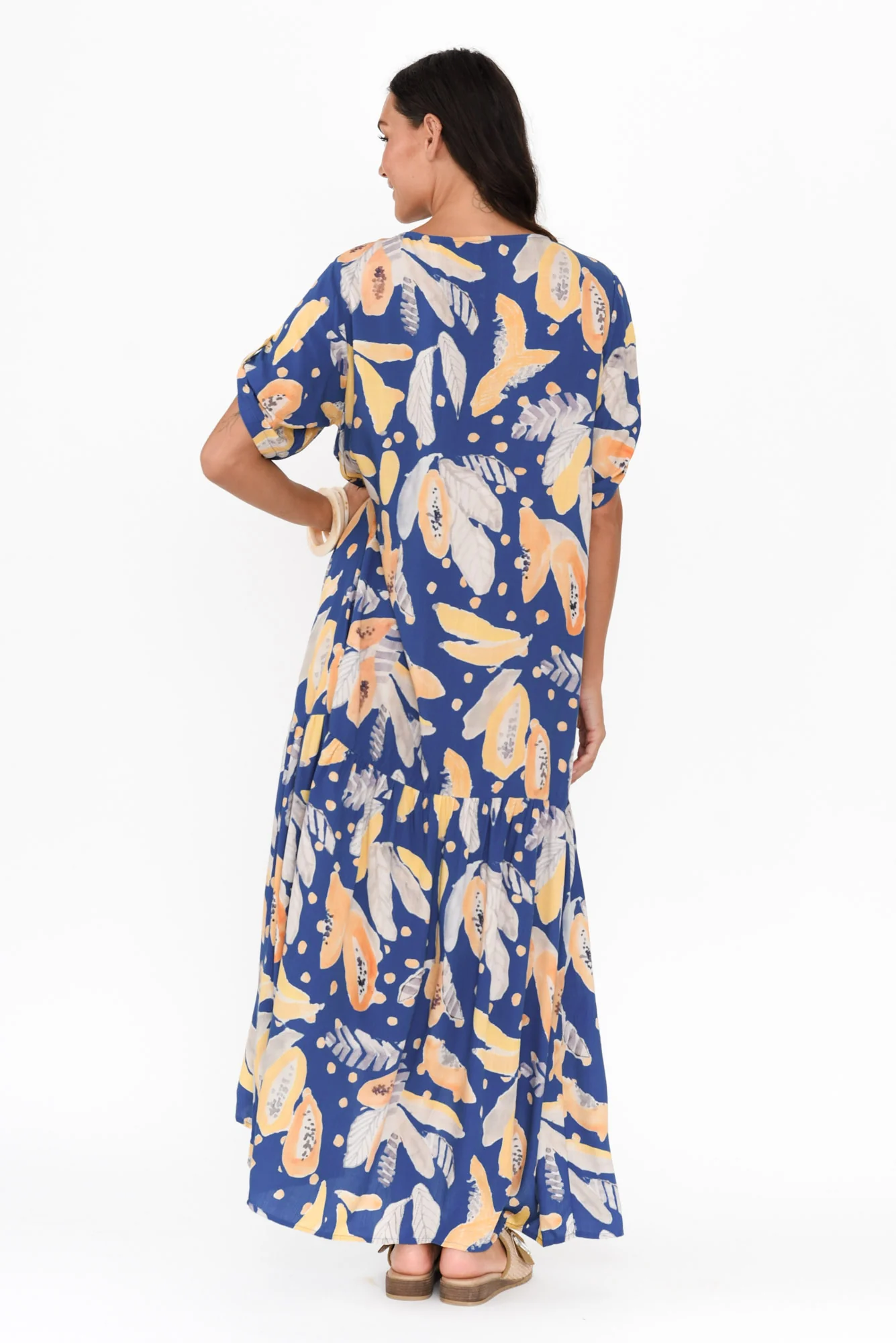 Blue Fruity Peak Maxi Dress