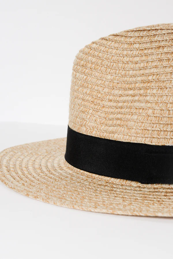 Natural Wide Brim Travel Fedora