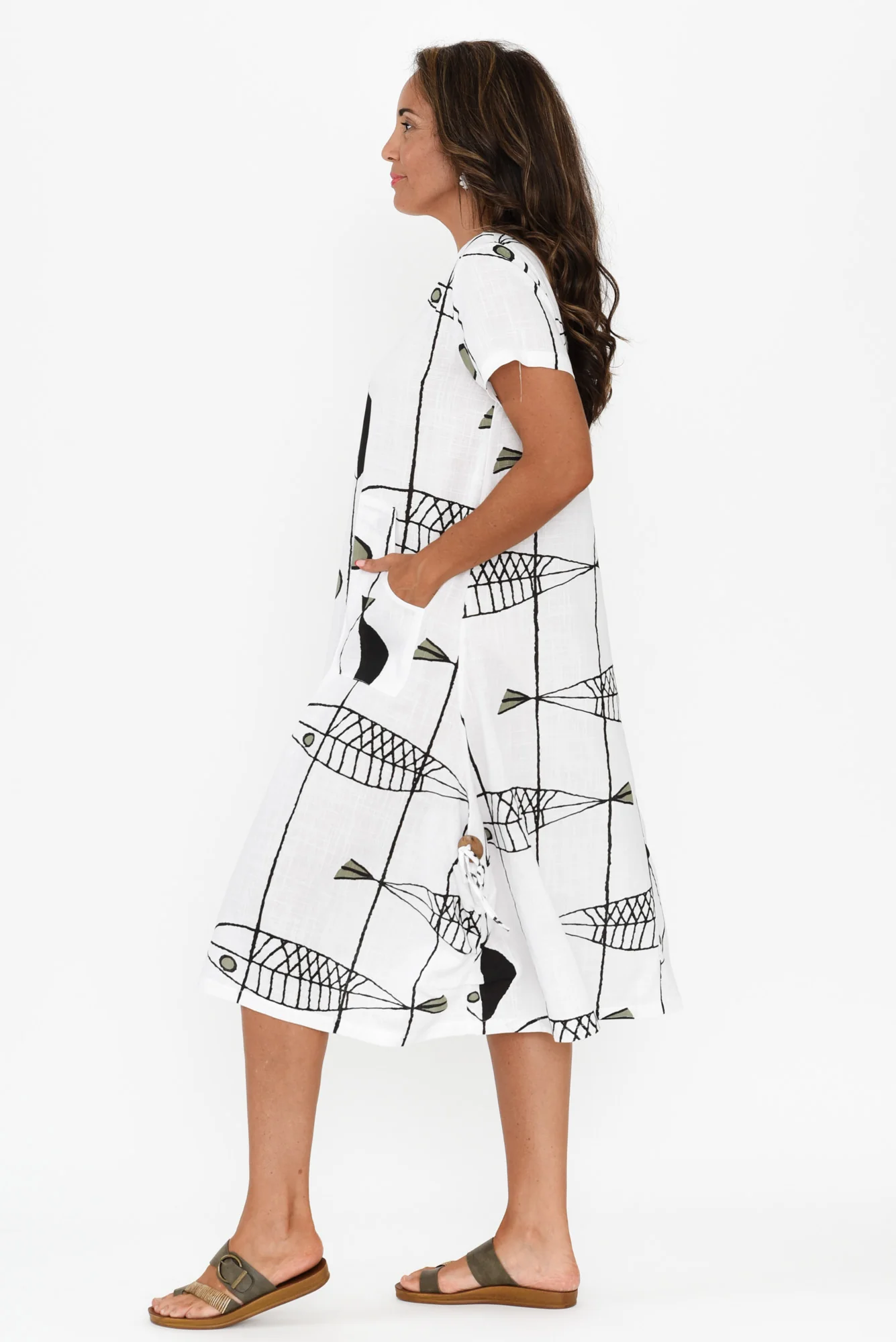 Lula White Sea Linen Cotton Dress