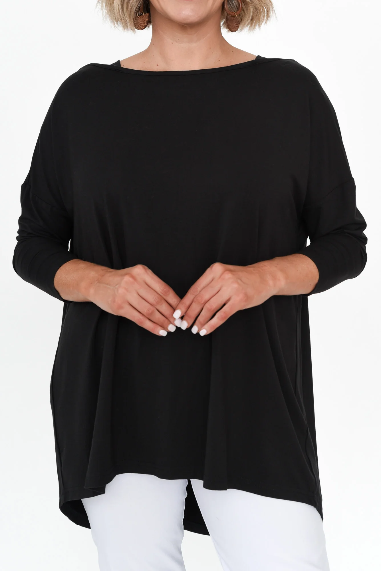 Anakin Black Hi Lo Bamboo Top