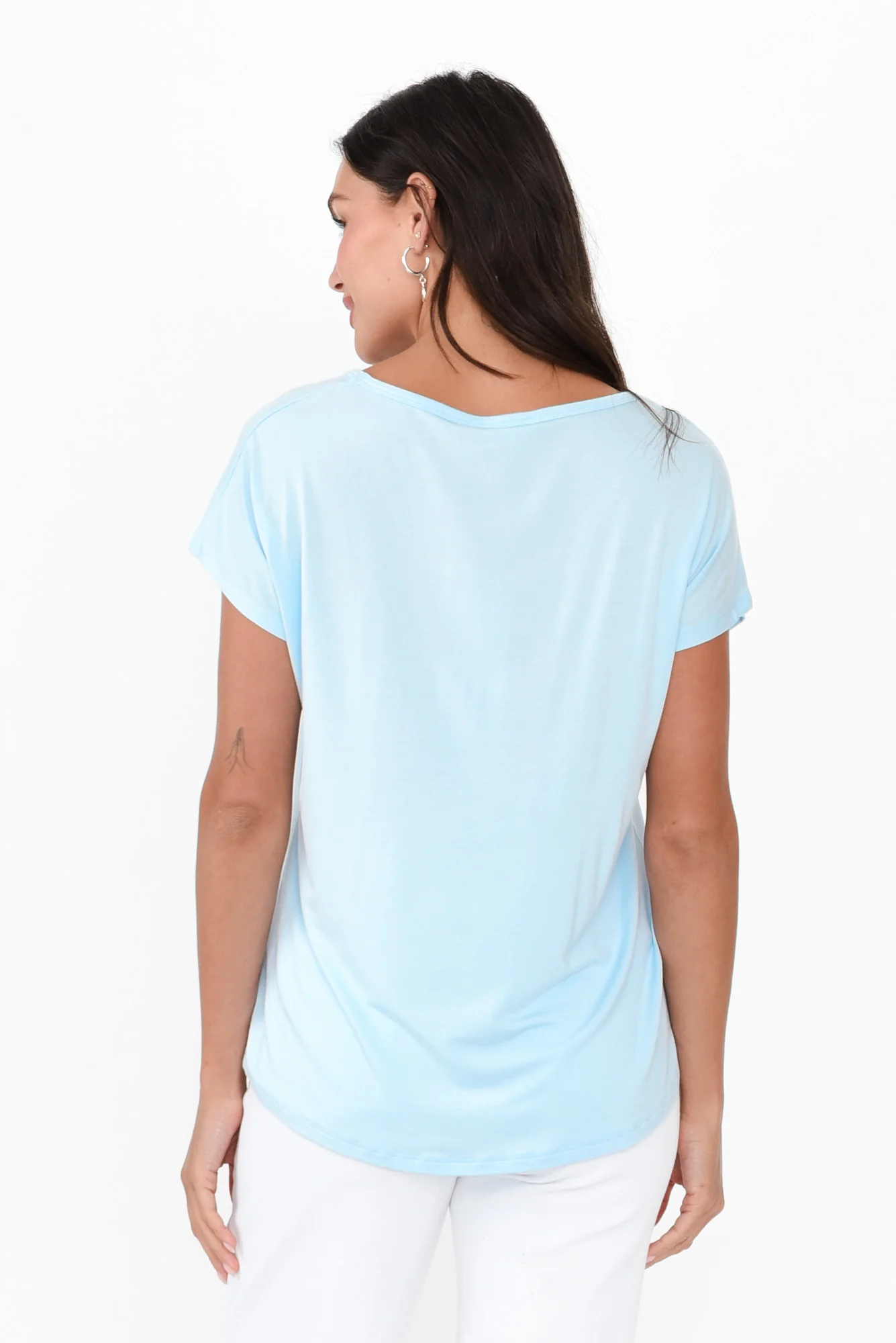 Eadie Light Blue Bamboo Top