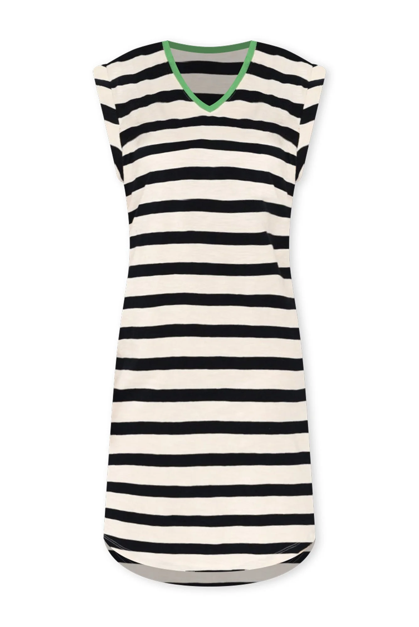 Sunny Navy Stripe Cotton Tee Dress
