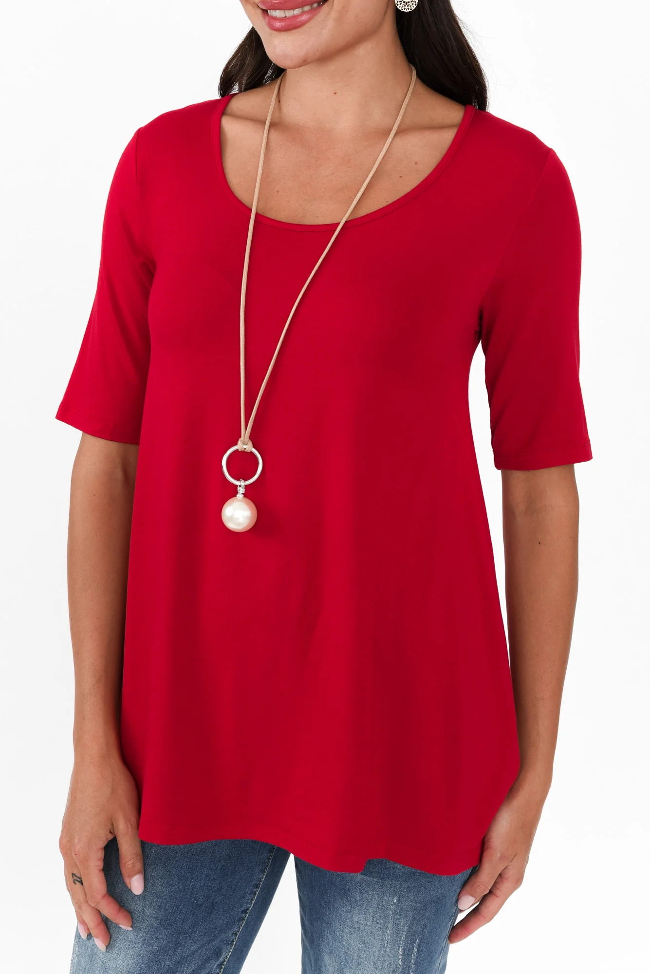 Carter Cherry Bamboo Tunic Top