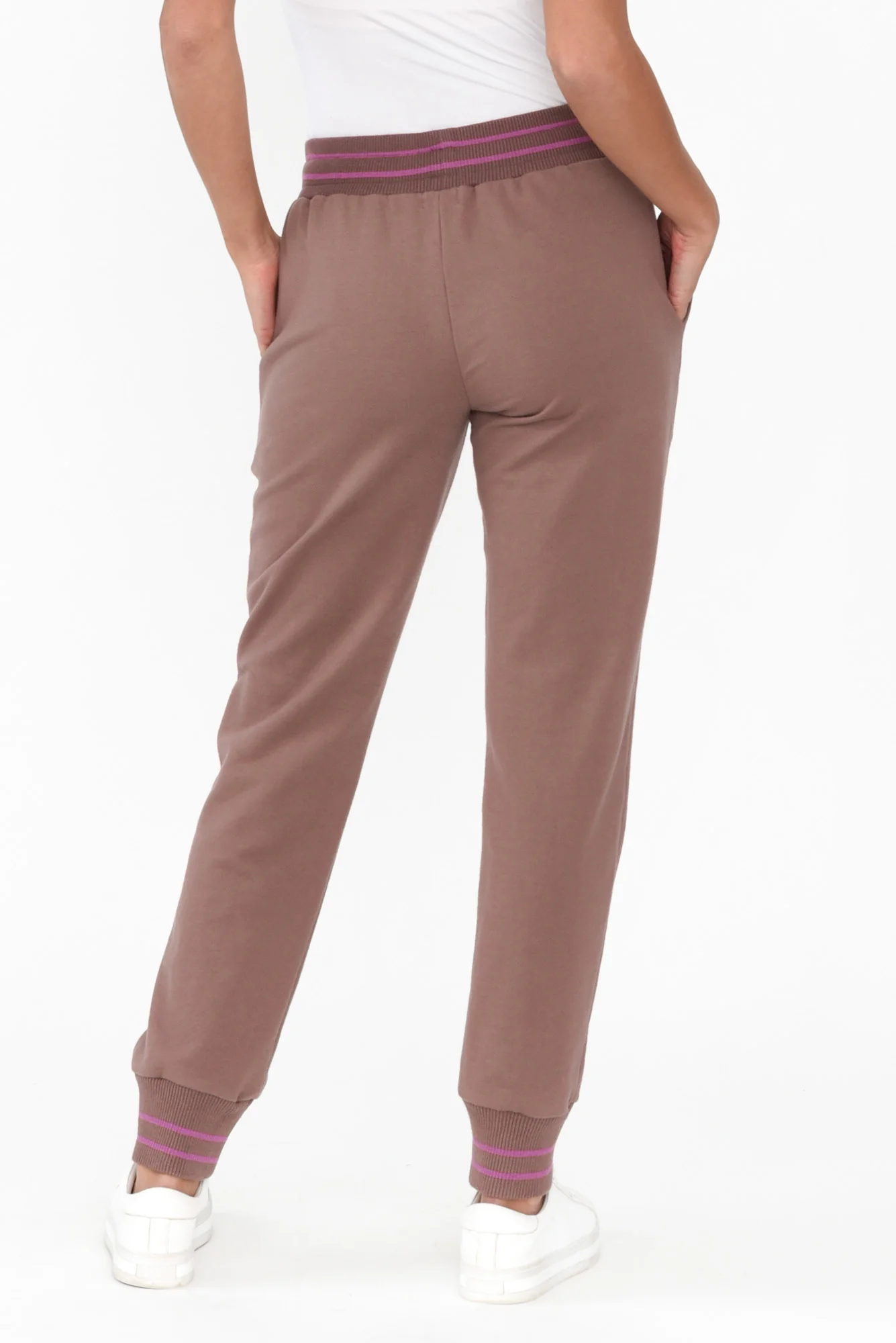 Claude Brown Cotton Blend Drawstring Pants