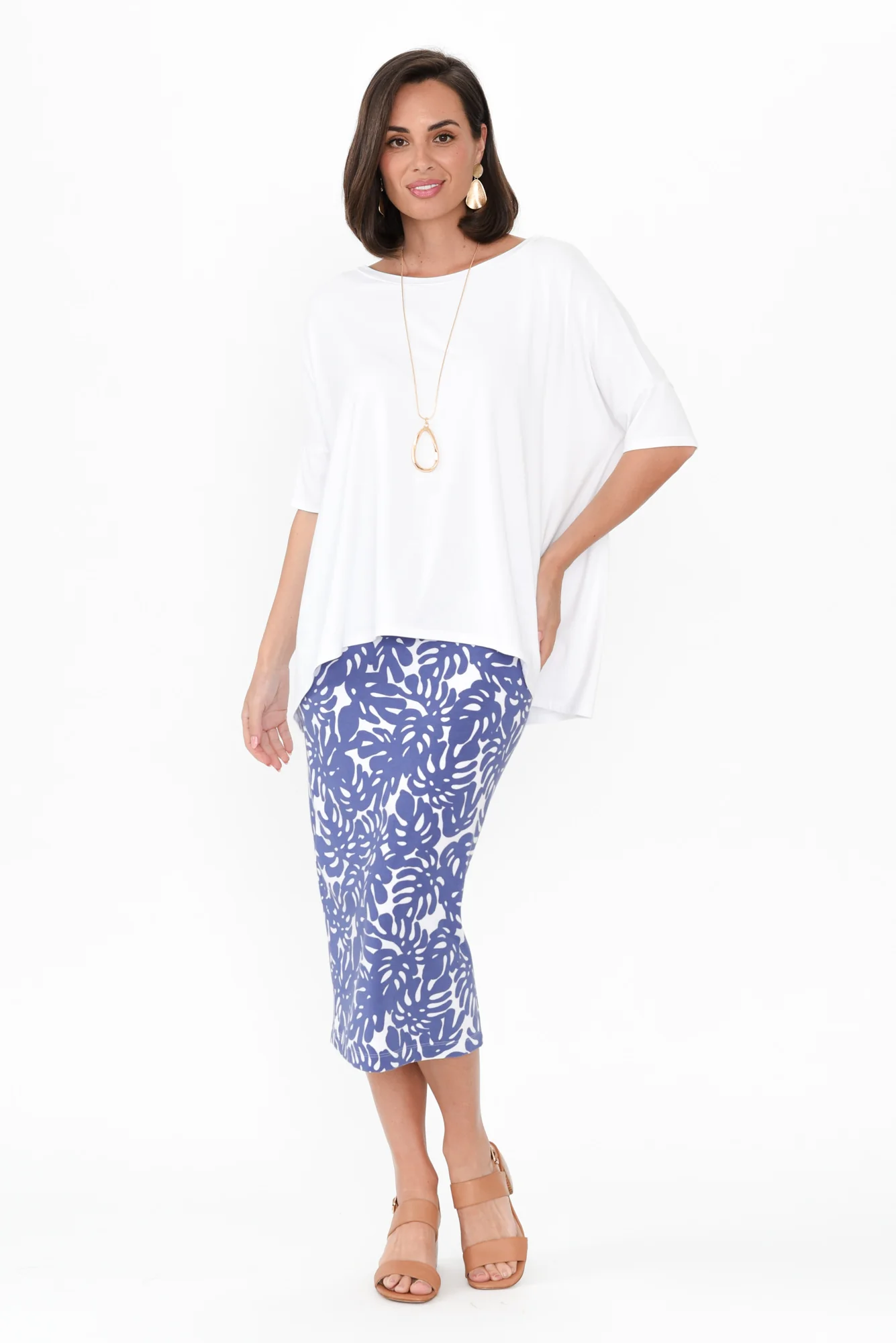 Gina White Bamboo Top