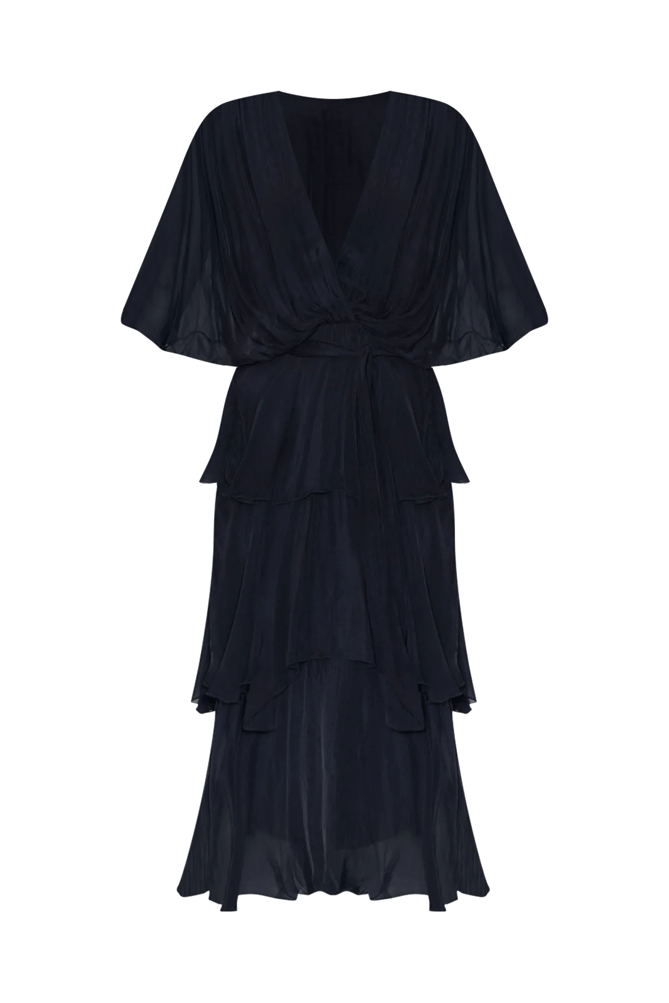 Natalie Navy Silk Layer Dress